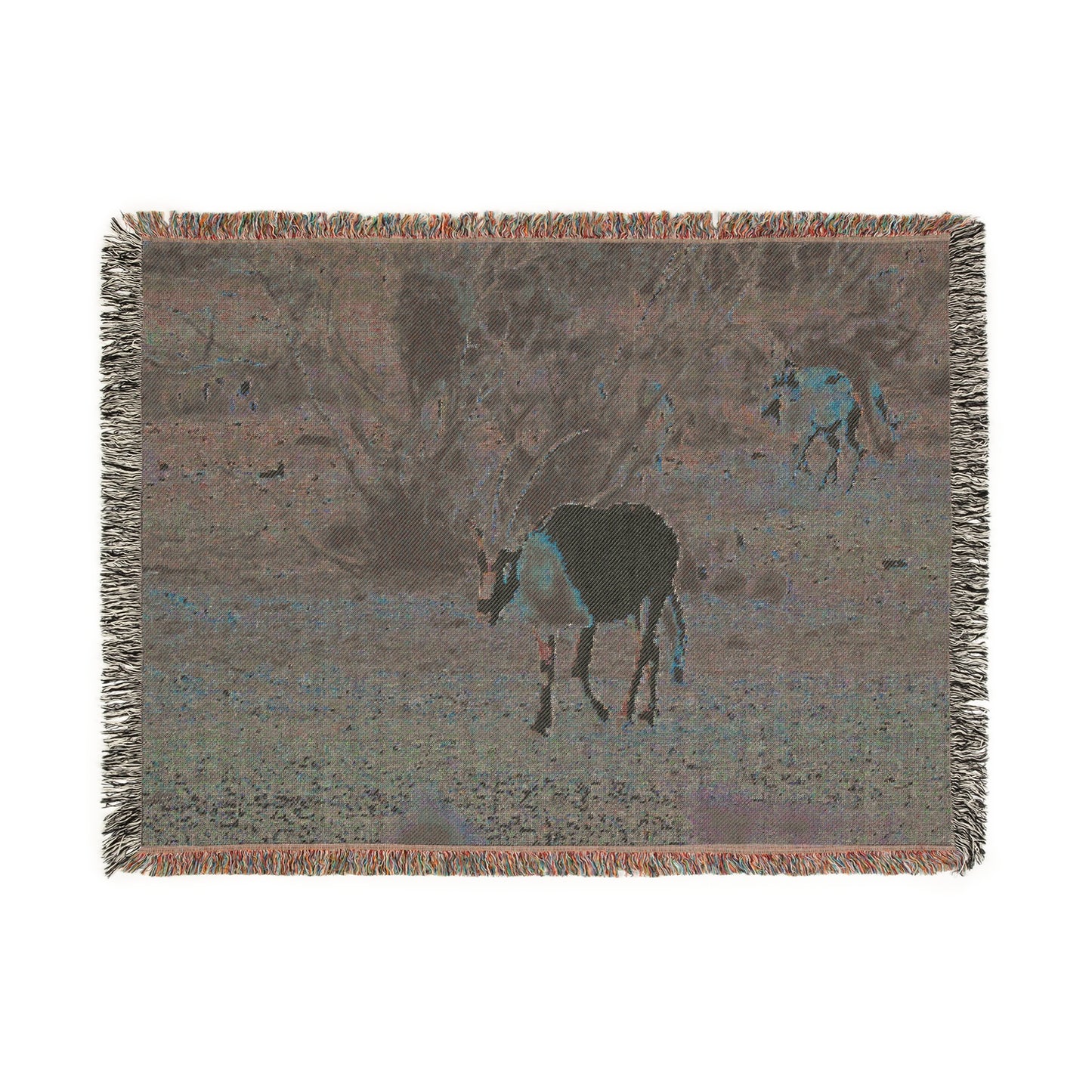 El Rancho Oryx Woven Blanket