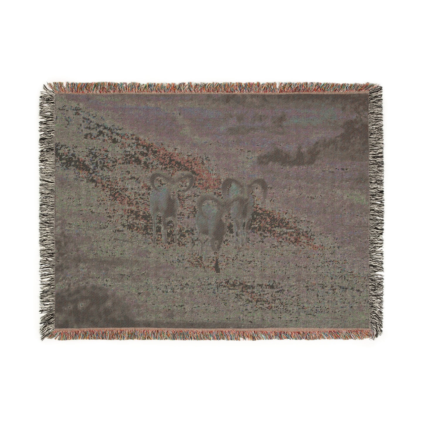 Copy of El Rancho Red Sheep Woven Blanket
