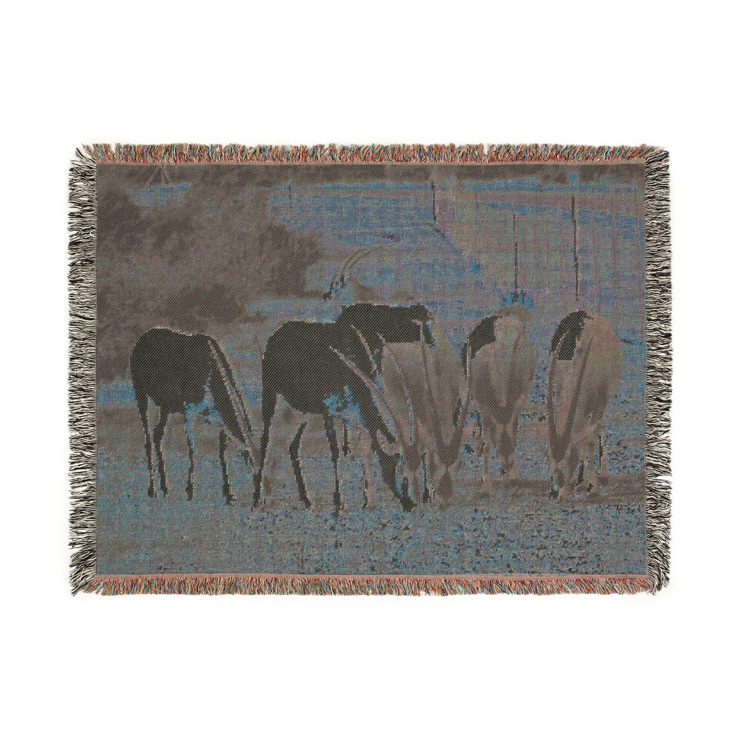 El Rancho Oryx Woven Blanket