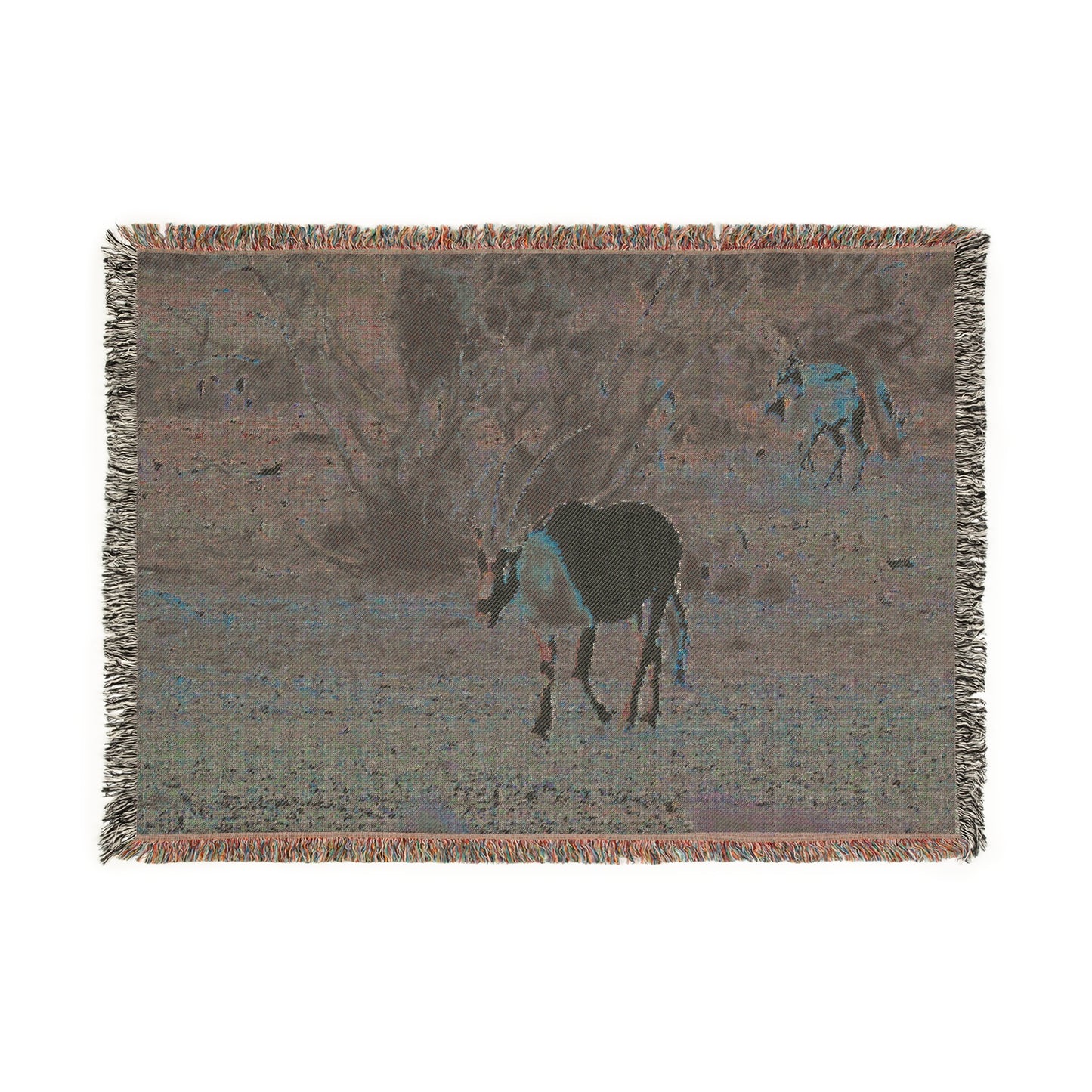 El Rancho Oryx Woven Blanket