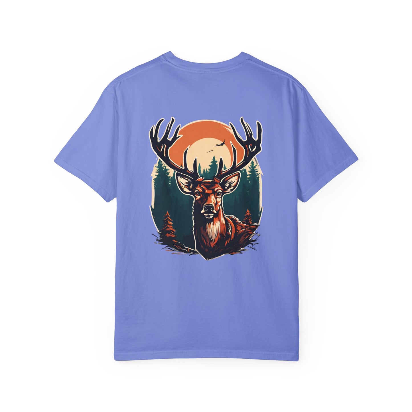 Deer With Sunset El Rancho Black Logo T-shirt