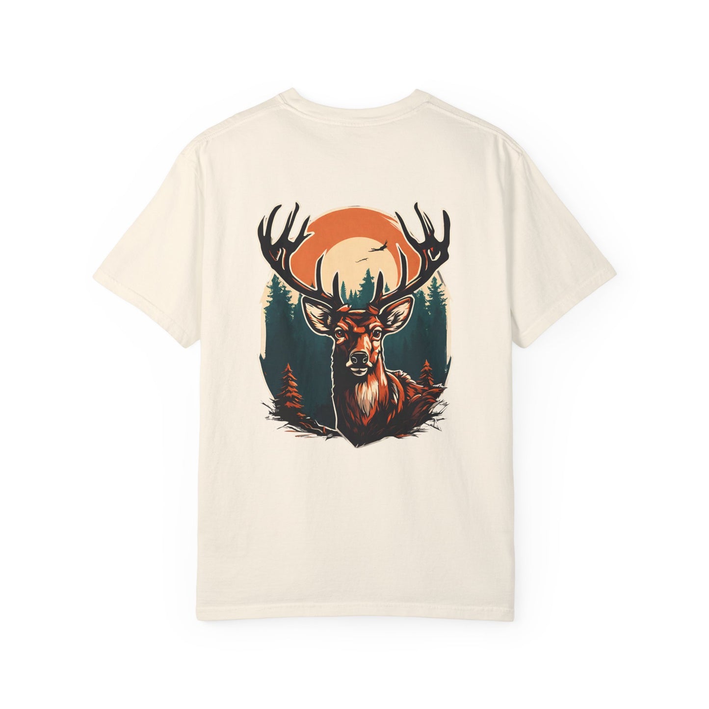 Deer With Sunset El Rancho Black Logo T-shirt