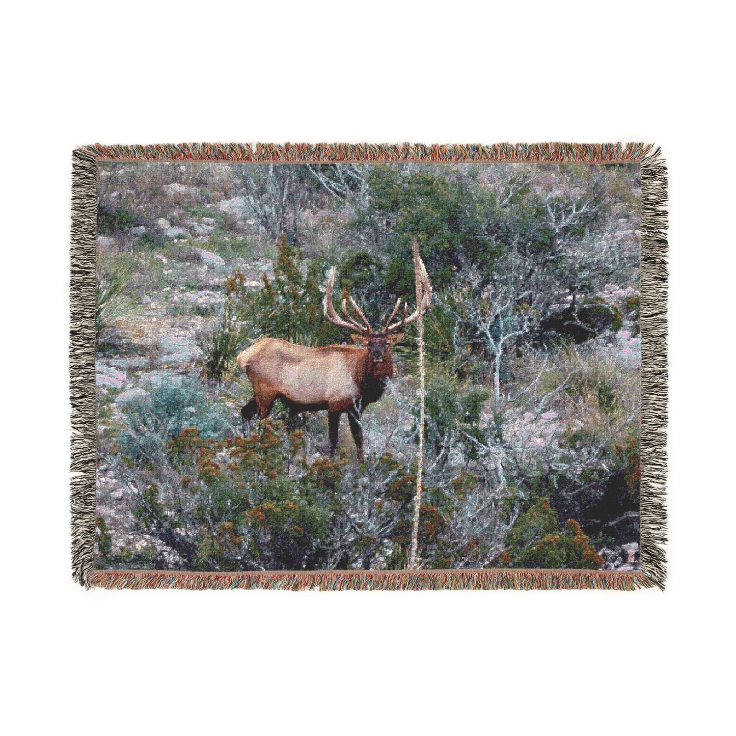 El Rancho Elk Woven Blanket