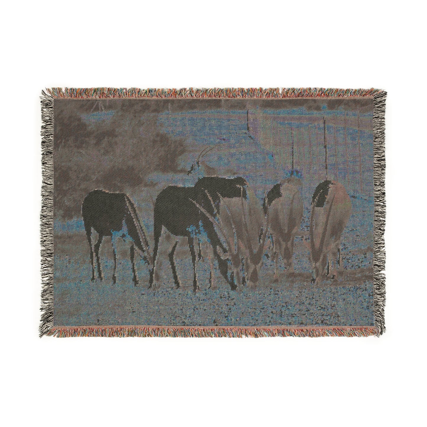 El Rancho Oryx Woven Blanket