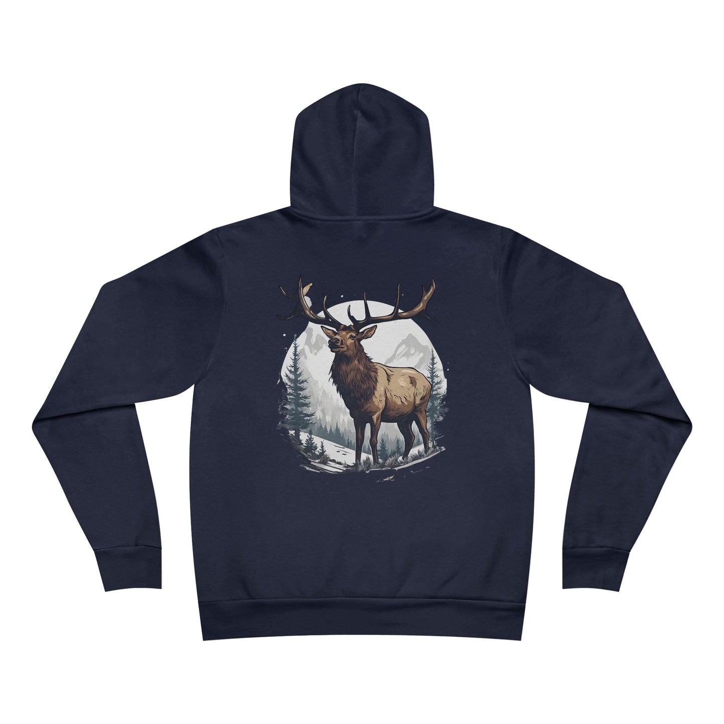 Snow Elk Detailed El Rancho Logo Unisex Garment-Dyed Hoodie