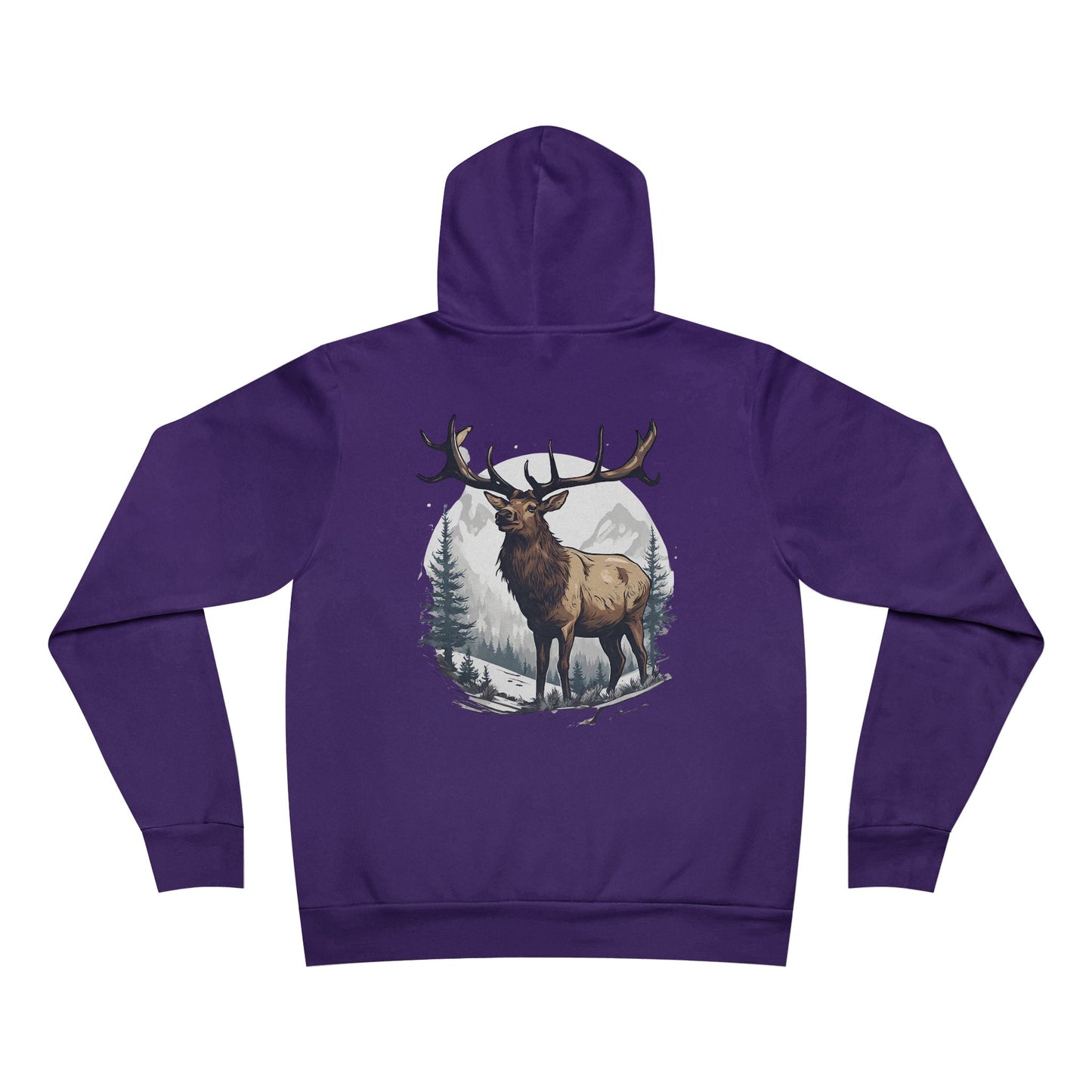 Snow Elk Detailed El Rancho Logo Unisex Garment-Dyed Hoodie