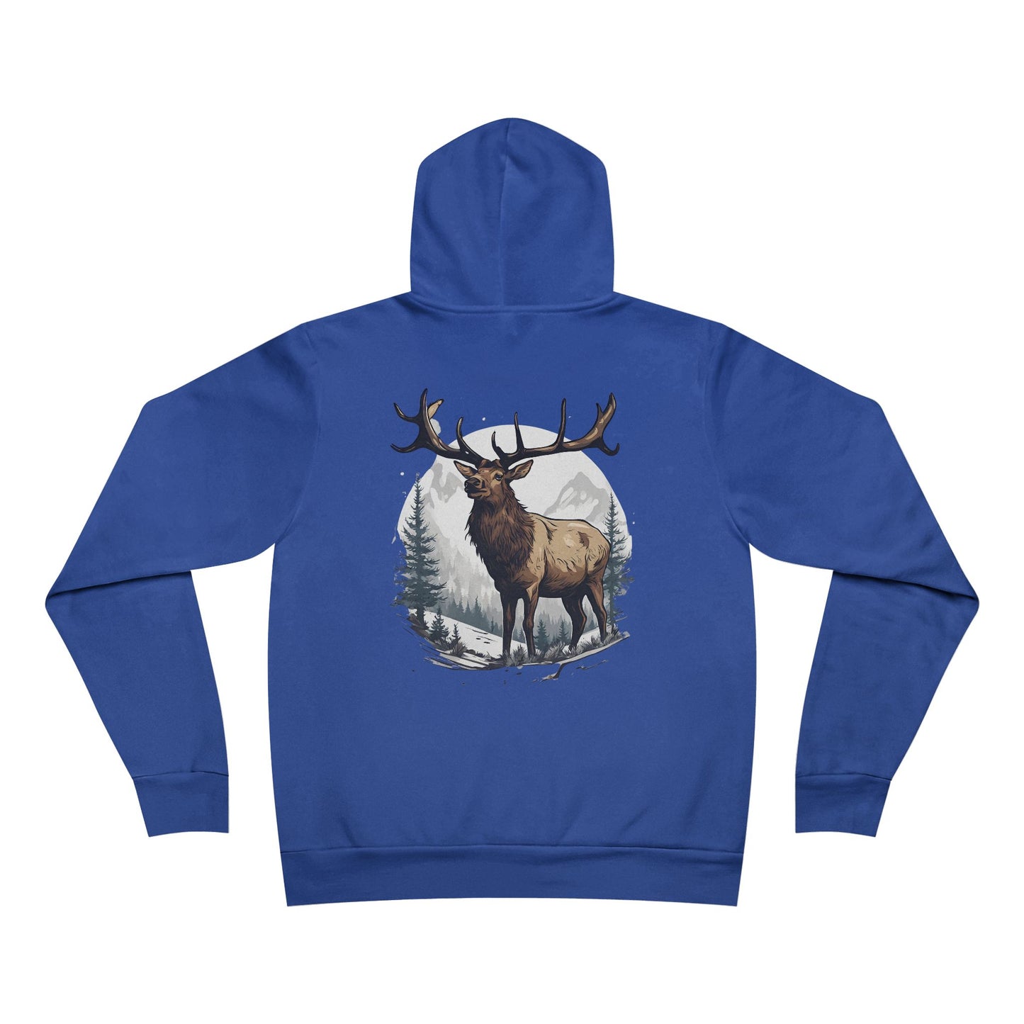 Snow Elk Detailed El Rancho Logo Unisex Garment-Dyed Hoodie