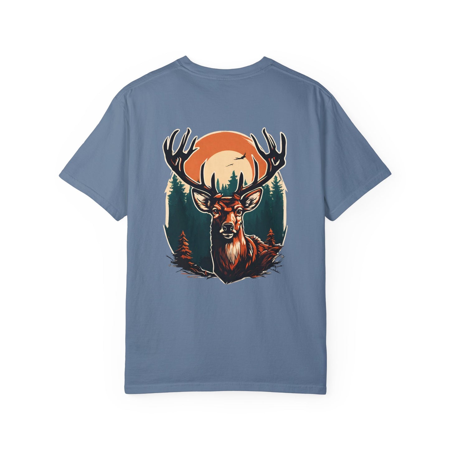 Deer With Sunset El Rancho Black Logo T-shirt