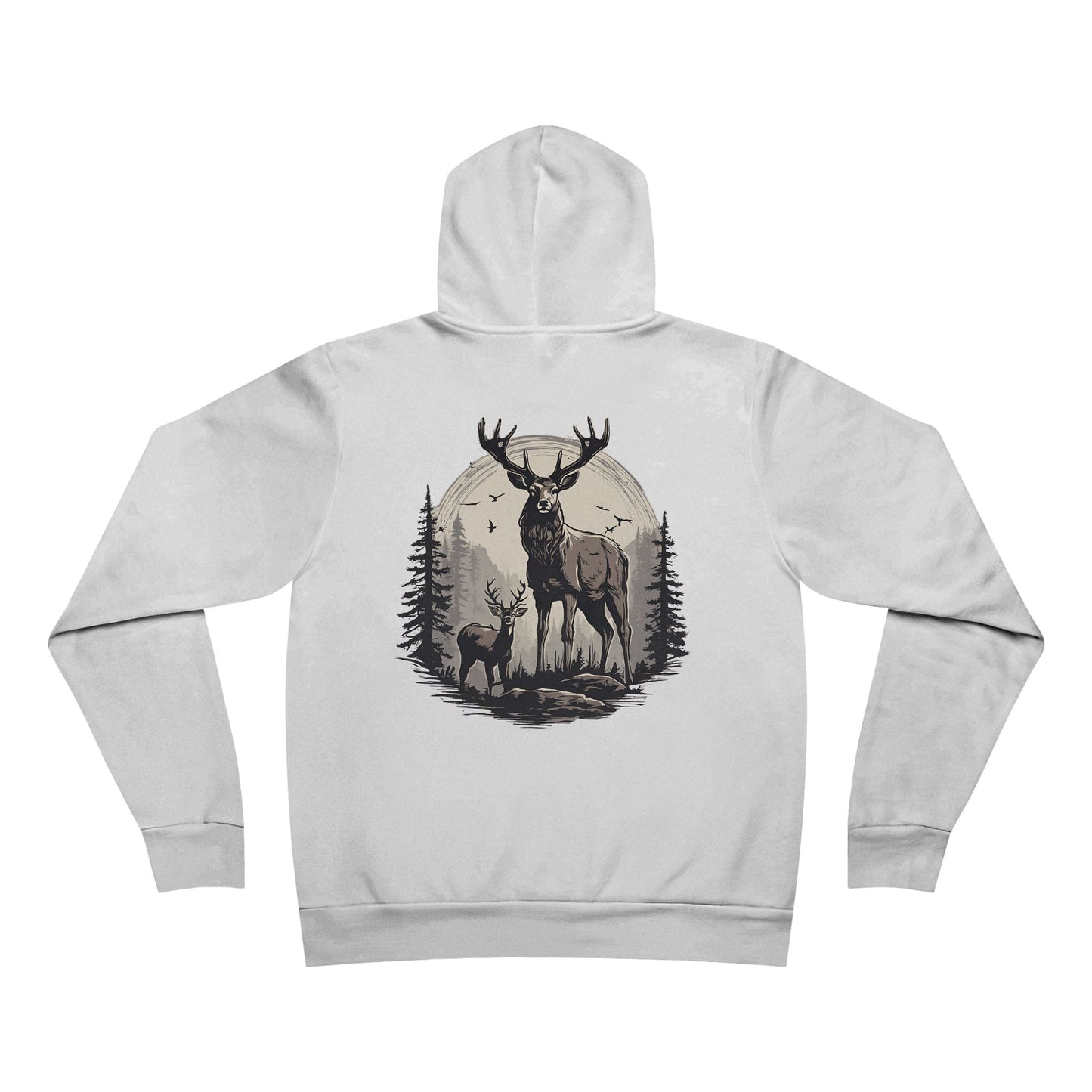 Deer Black And White El Rancho Logo Unisex Garment-Dyed Hoodie