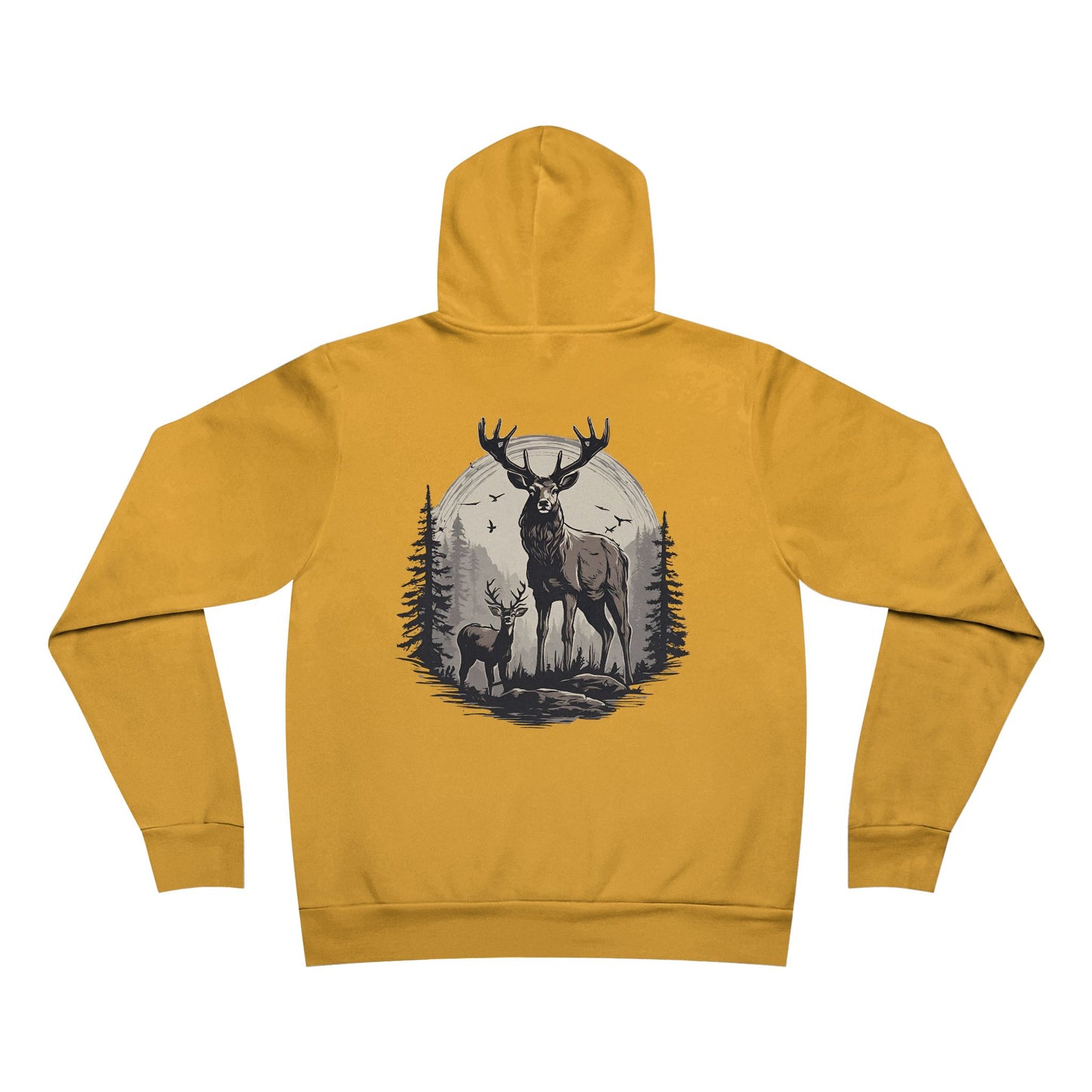 Deer Black And White El Rancho Logo Unisex Garment-Dyed Hoodie
