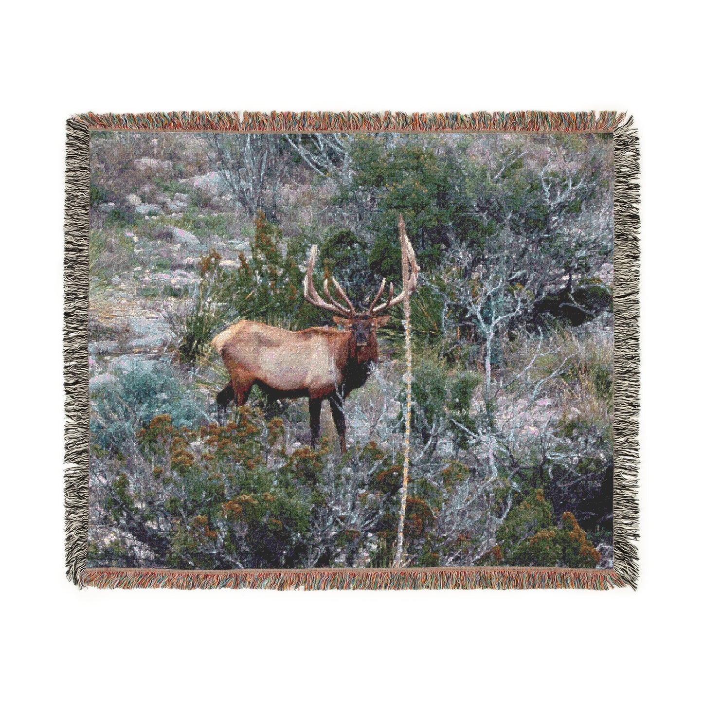 El Rancho Elk Woven Blanket