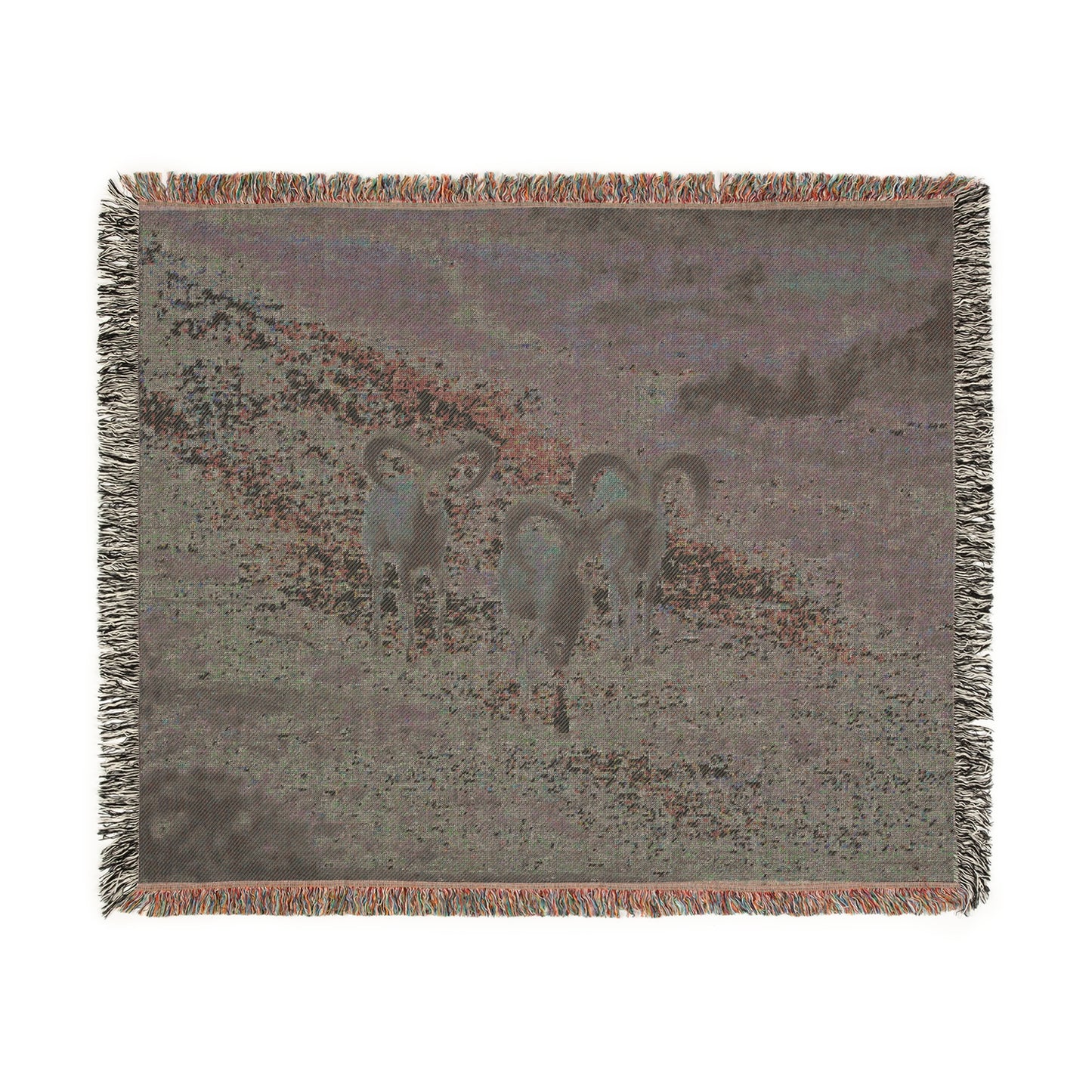 Copy of El Rancho Red Sheep Woven Blanket