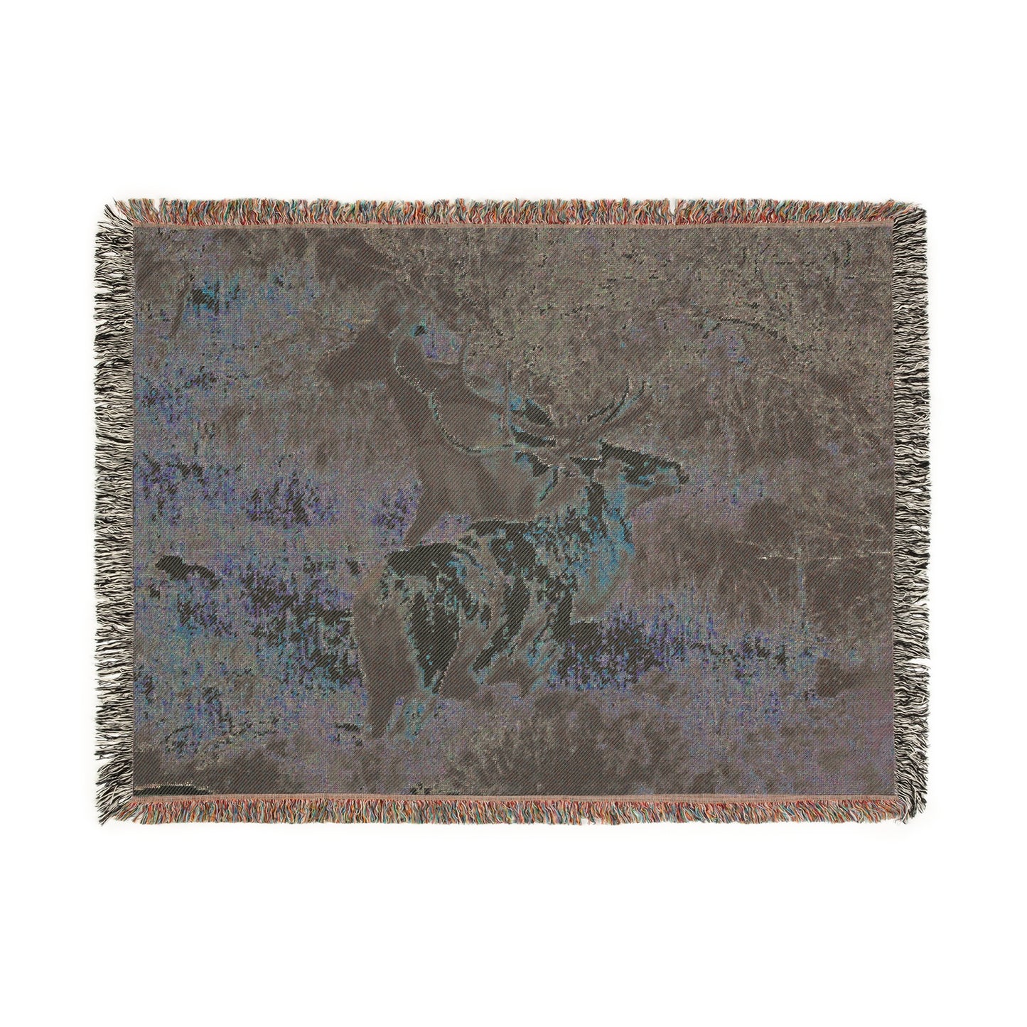 El Rancho White Elk Woven Blanket