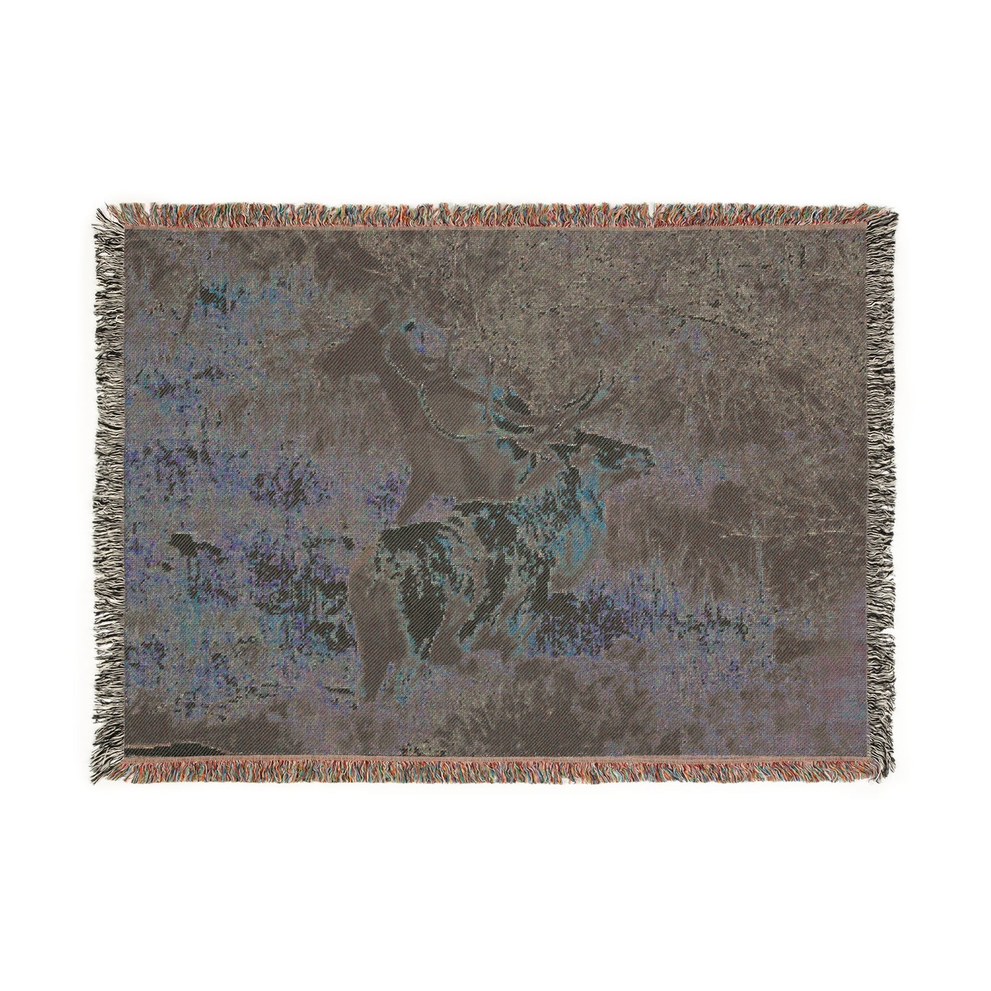 El Rancho White Elk Woven Blanket