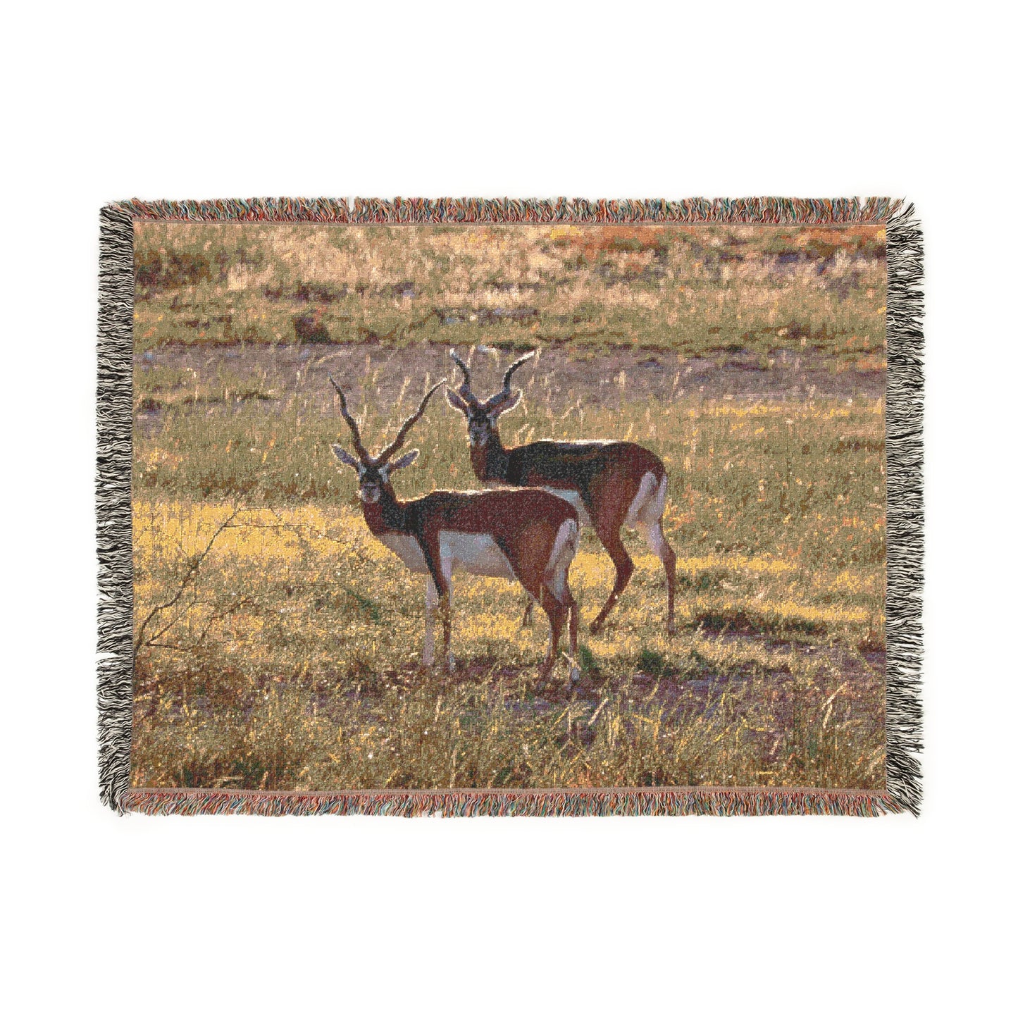 El Rancho Black Buck Woven Blanket