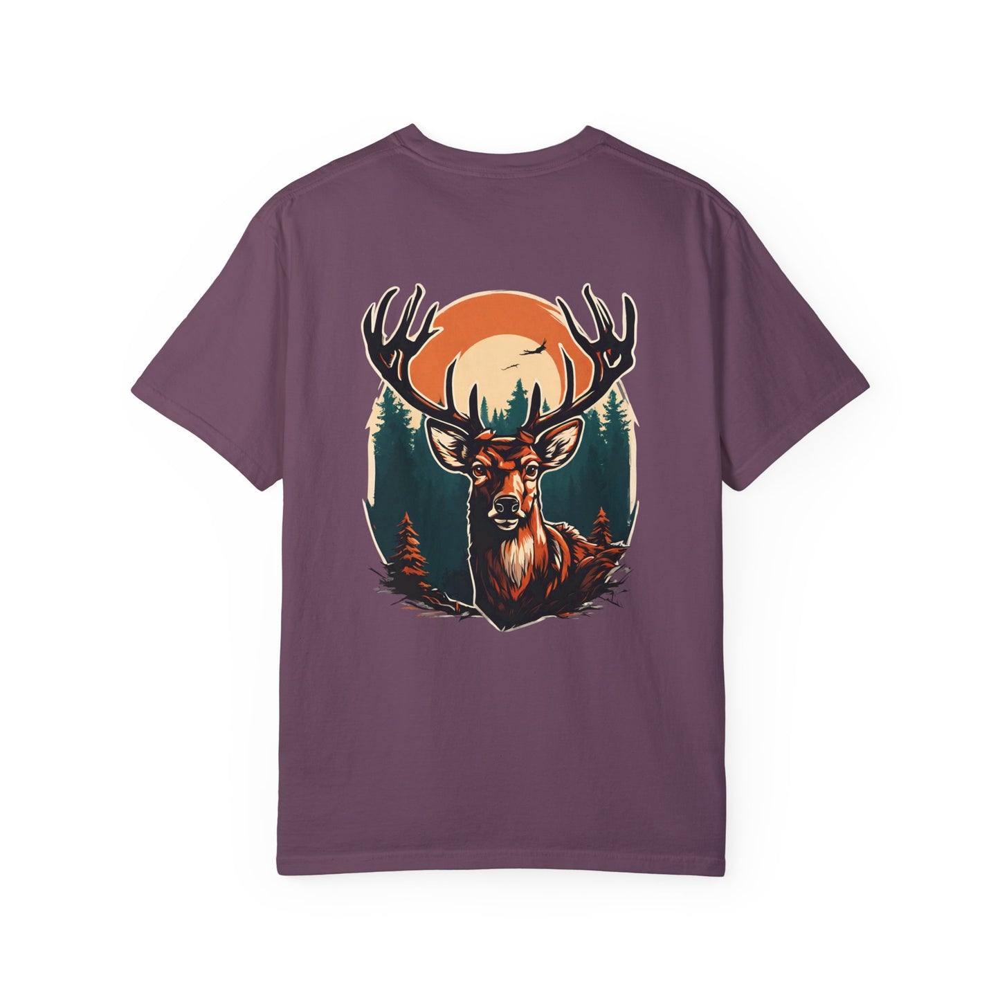 Deer With Sunset El Rancho Black Logo T-shirt