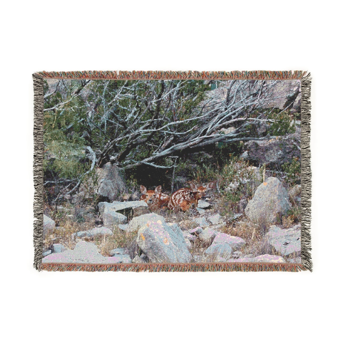 El Rancho Baby White Tail Woven Blanket