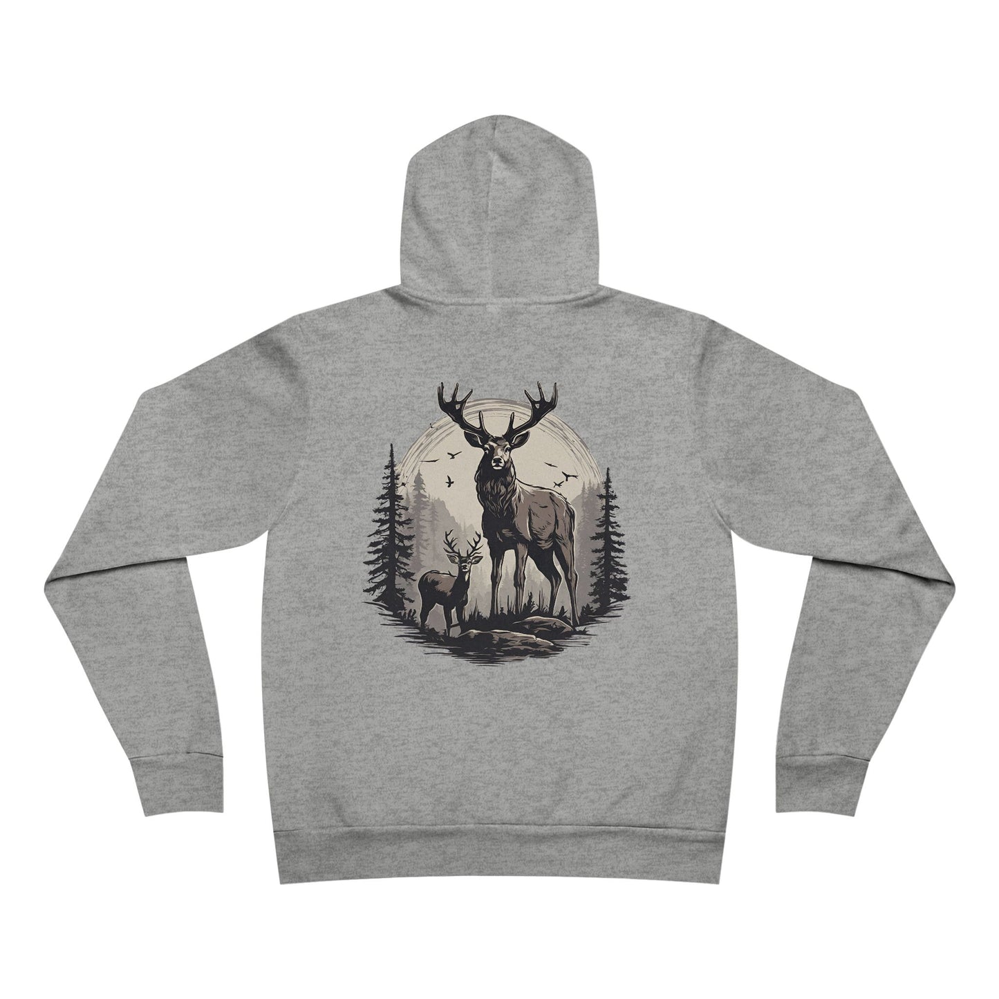 Deer Black And White El Rancho Logo Unisex Garment-Dyed Hoodie