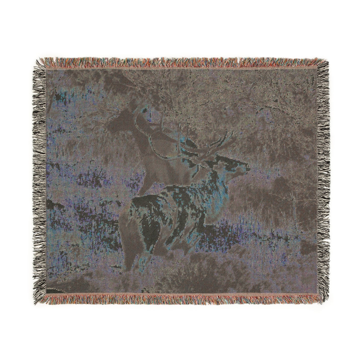 El Rancho White Elk Woven Blanket