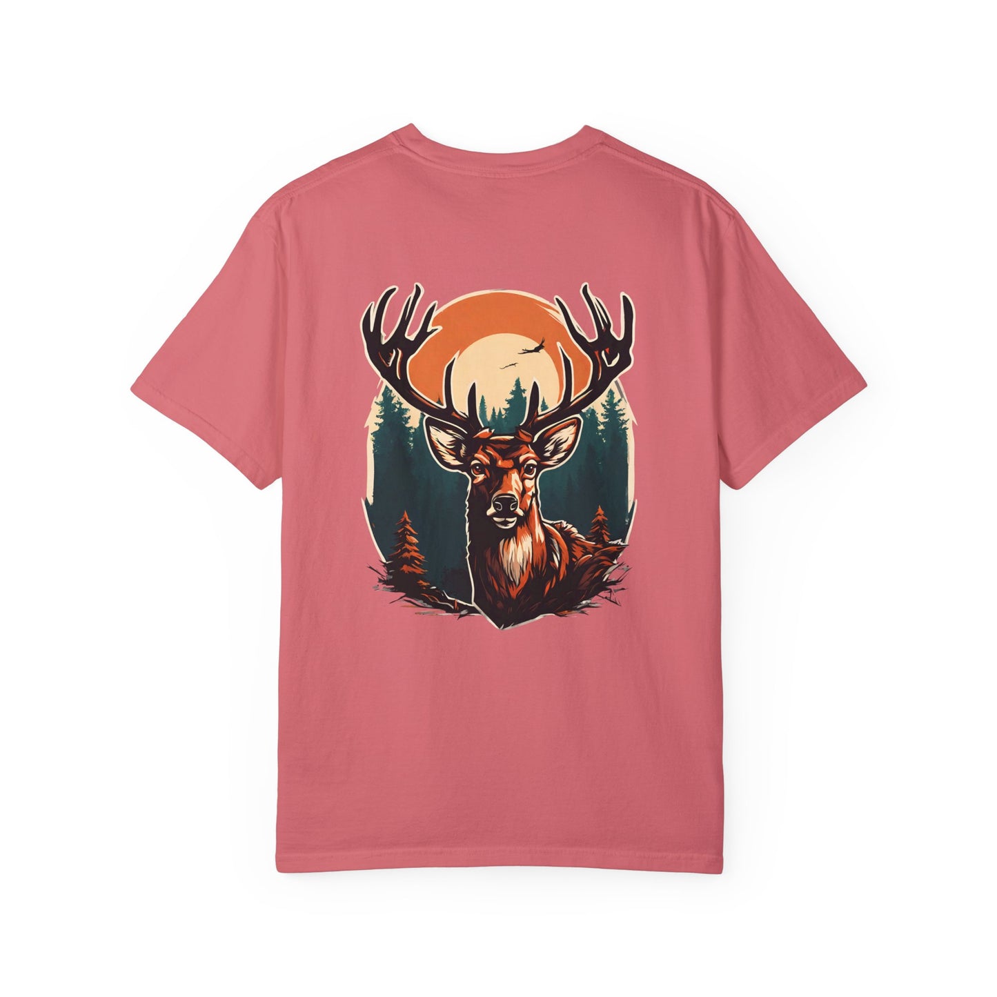 Deer With Sunset El Rancho Black Logo T-shirt