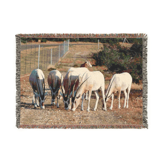 El Rancho Oryx Woven Blanket