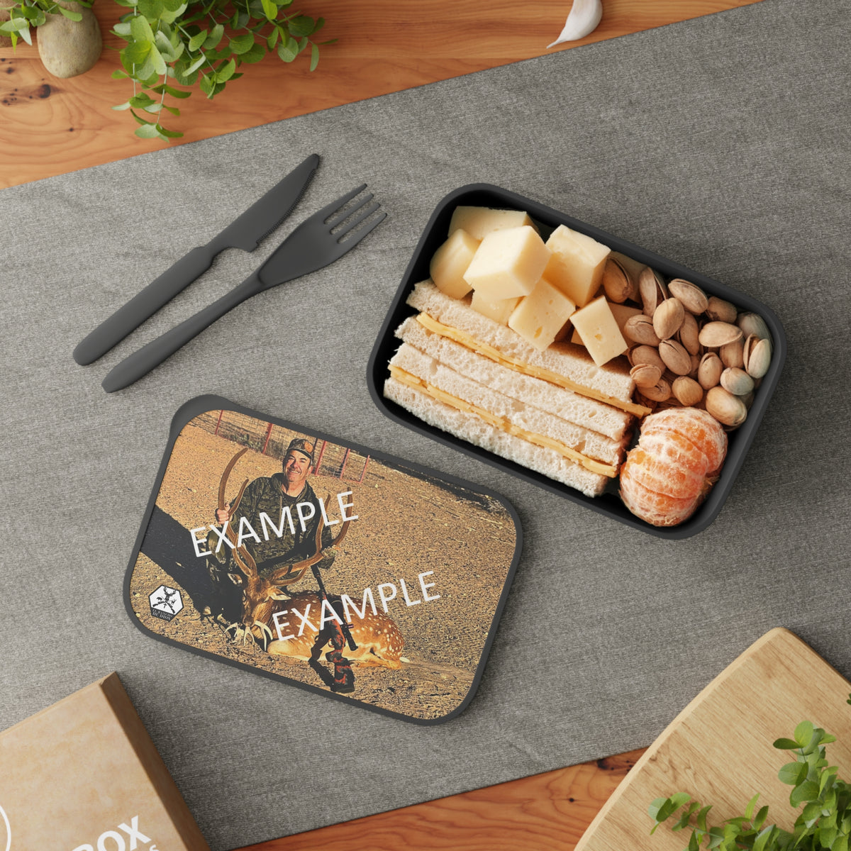 Personalized El Rancho Bento Box with Band and Utensils