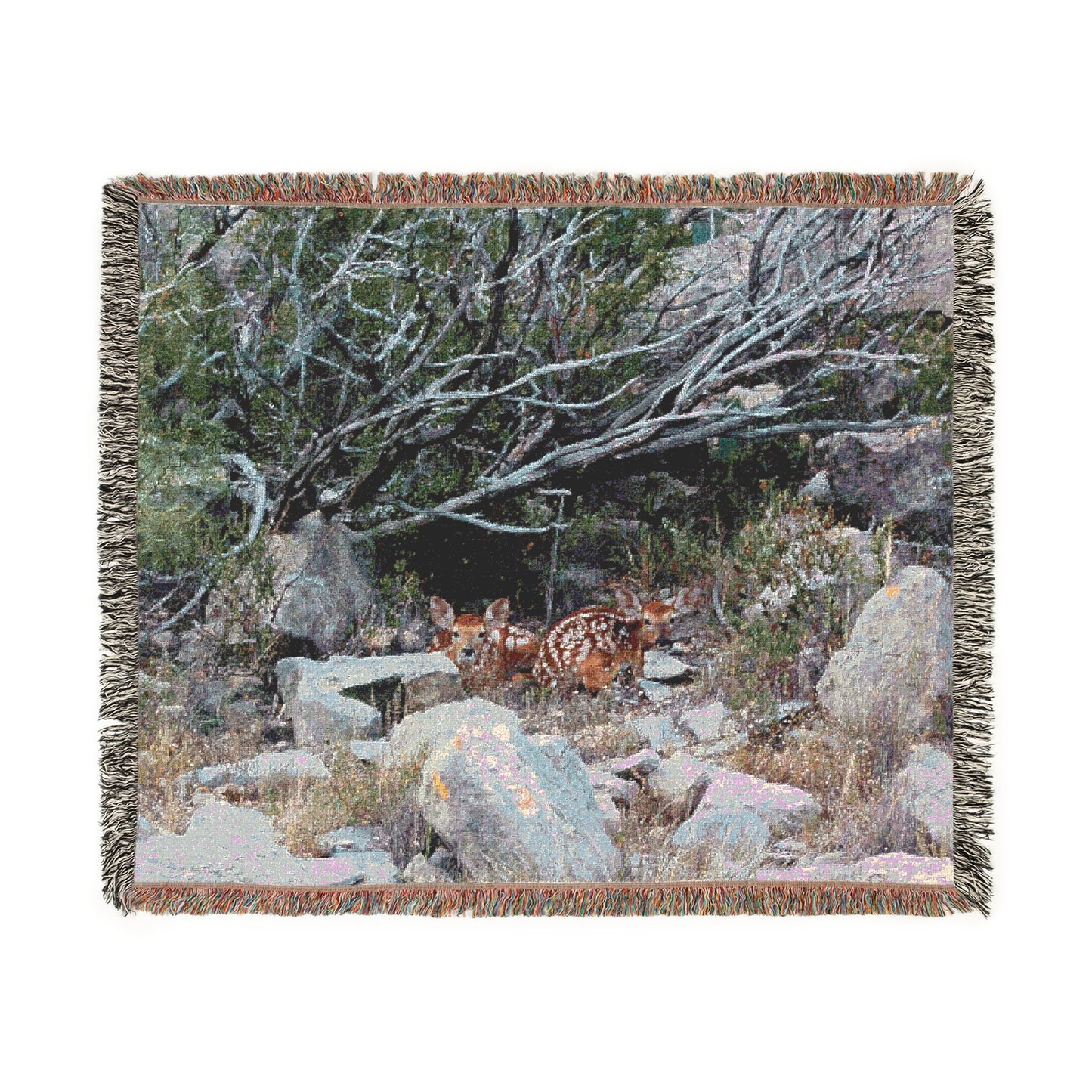 El Rancho Baby White Tail Woven Blanket