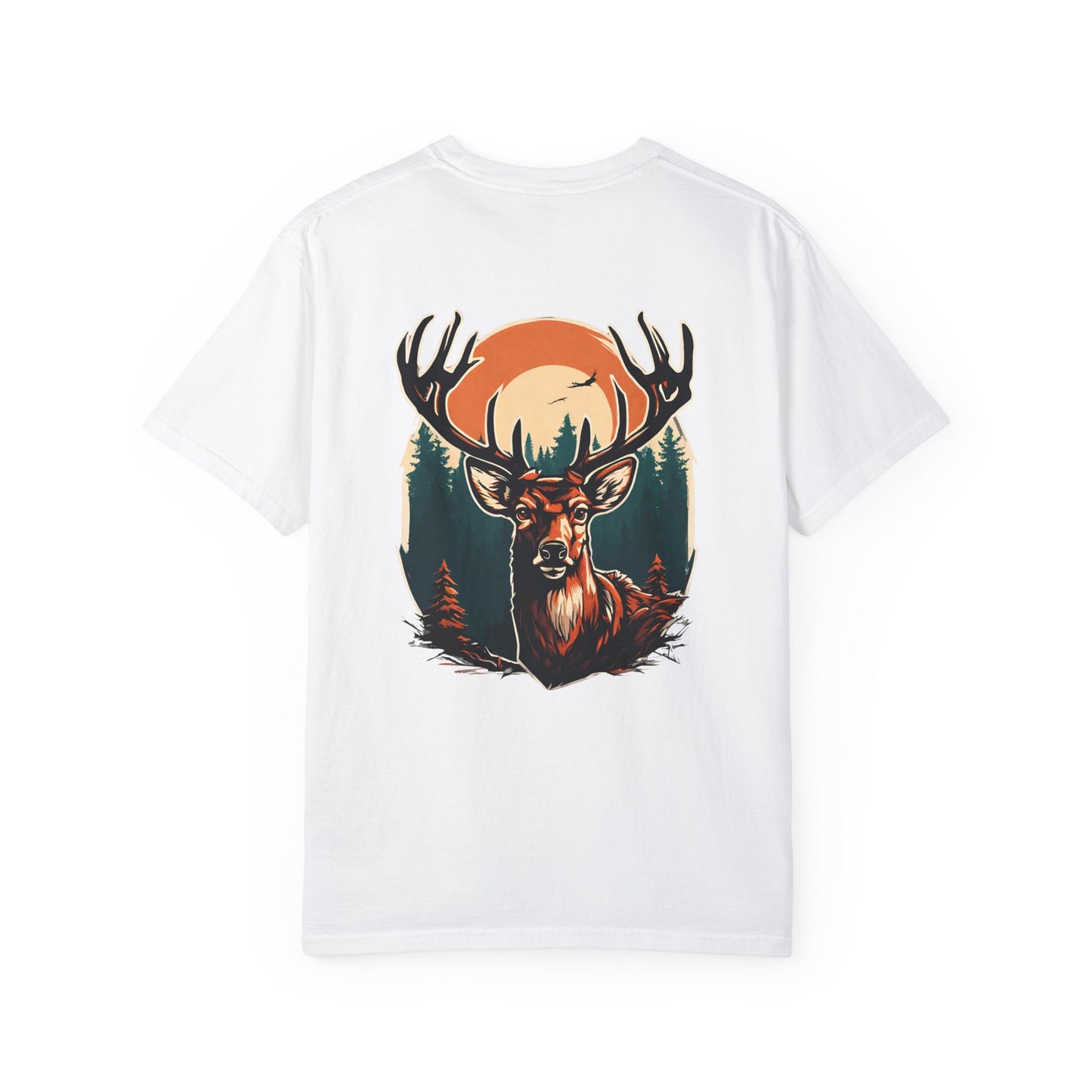 Deer With Sunset El Rancho Black Logo T-shirt