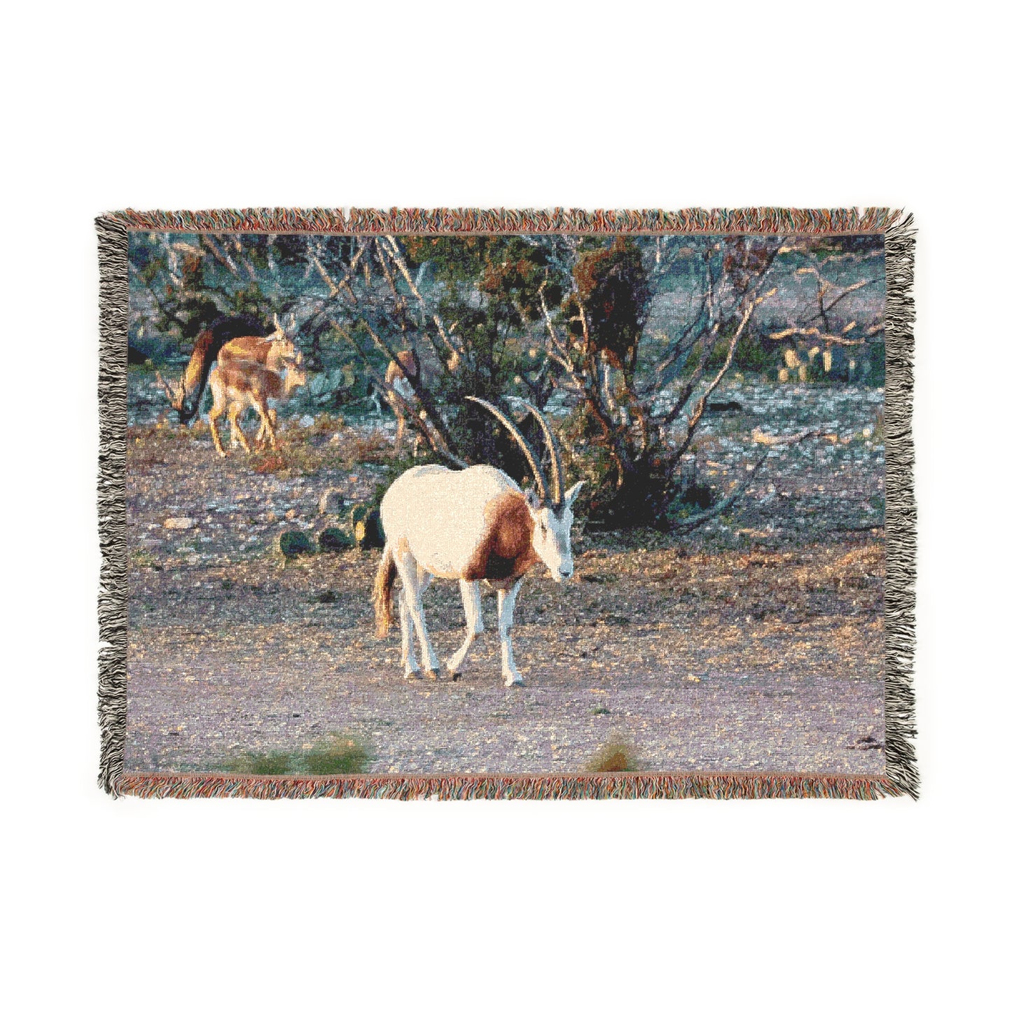 El Rancho Oryx Woven Blanket