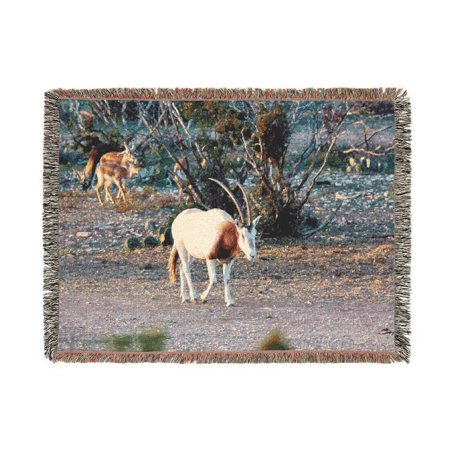 El Rancho Oryx Woven Blanket