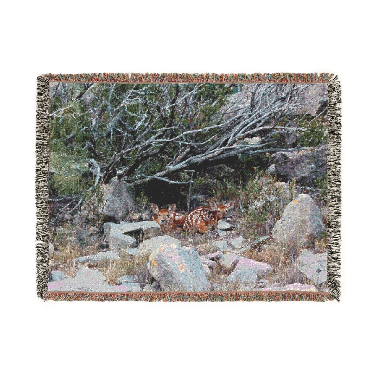 El Rancho Baby White Tail Woven Blanket