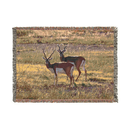 El Rancho Black Buck Woven Blanket