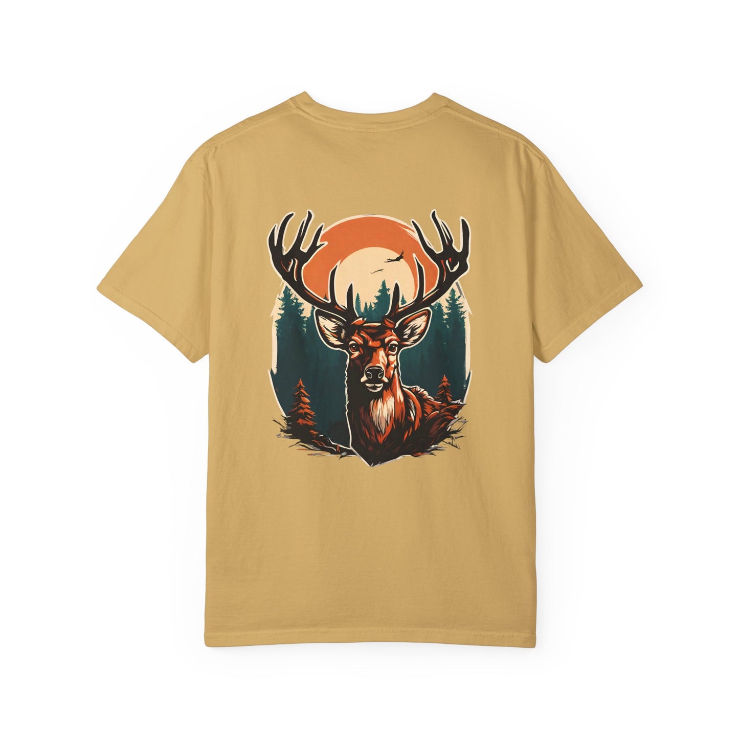 Deer With Sunset El Rancho Black Logo T-shirt