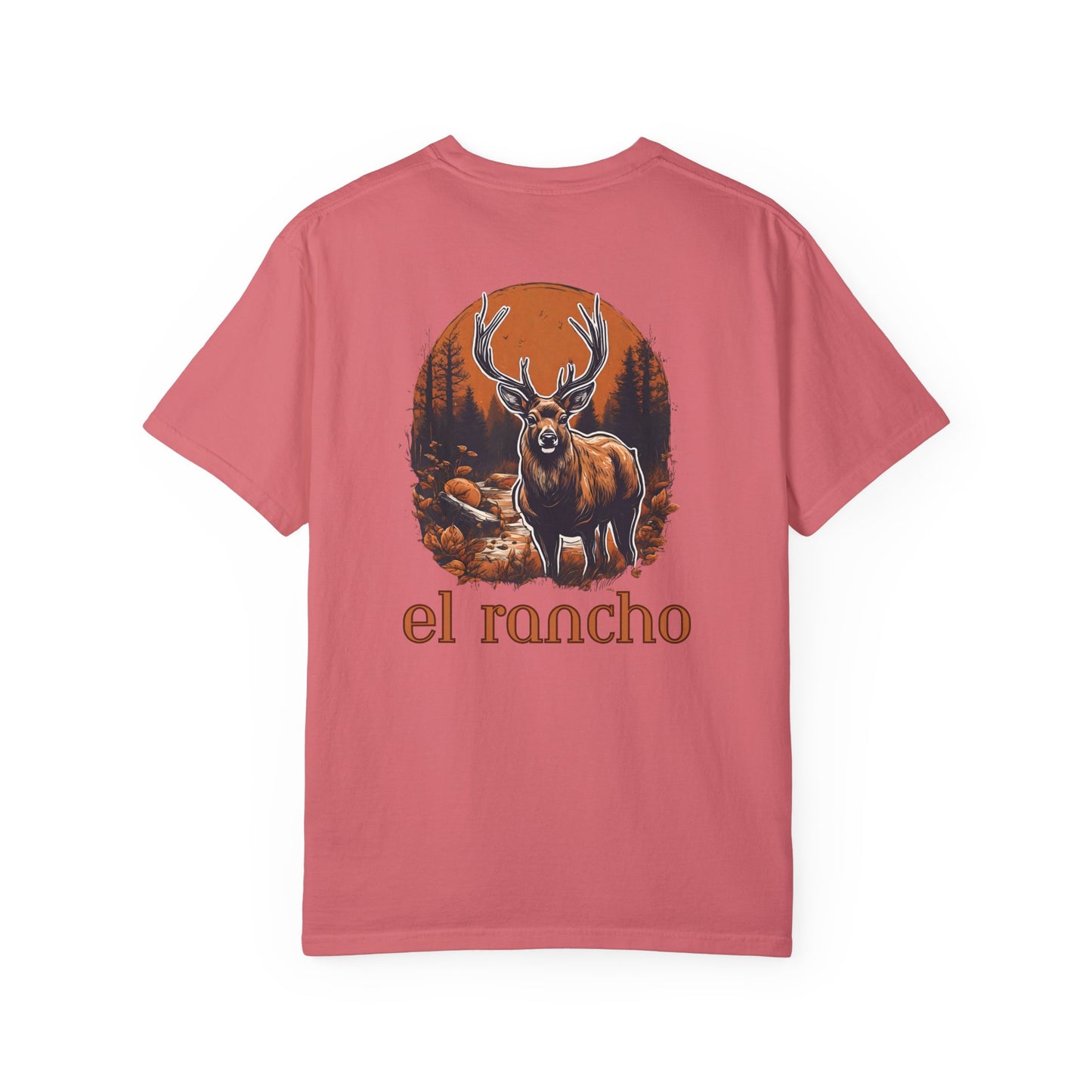 Deer Orange El Rancho Black Logo T-shirt