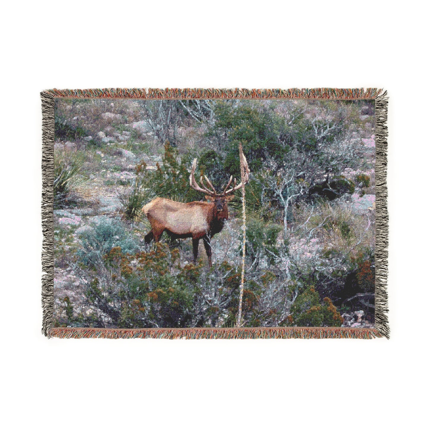 El Rancho Elk Woven Blanket