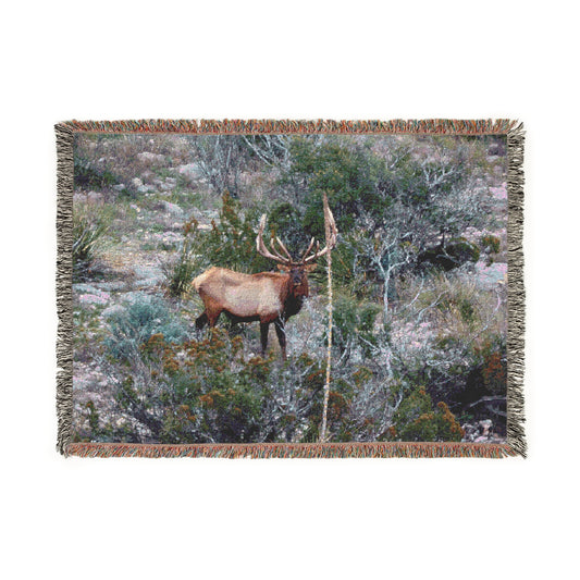 El Rancho Elk Woven Blanket
