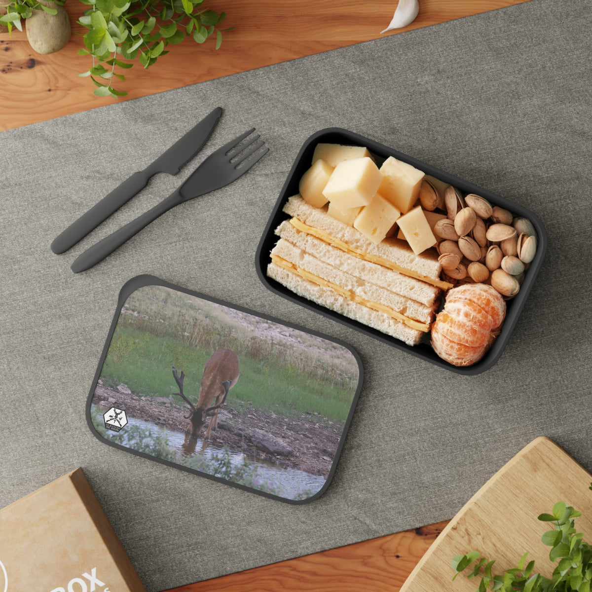 Personalized El Rancho Bento Box with Band and Utensils
