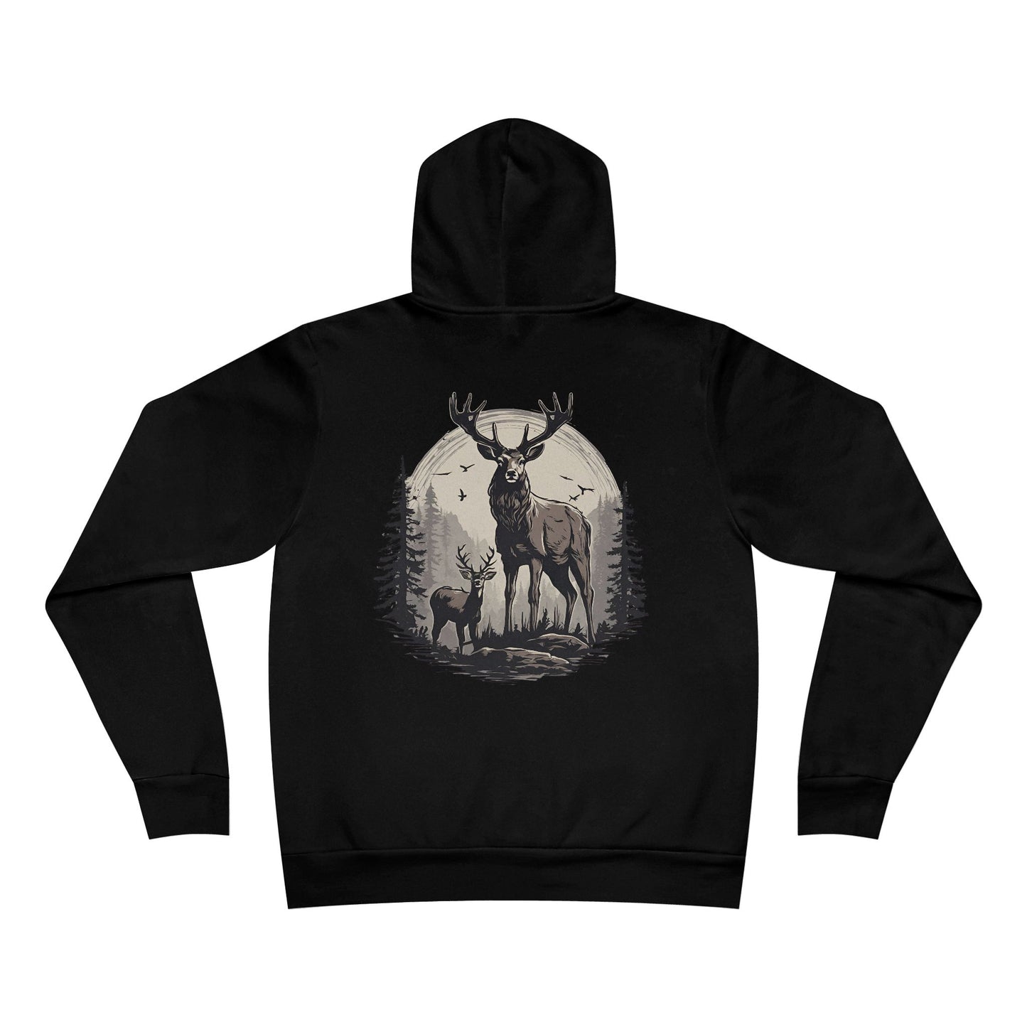 Deer Black And White El Rancho Logo Unisex Garment-Dyed Hoodie