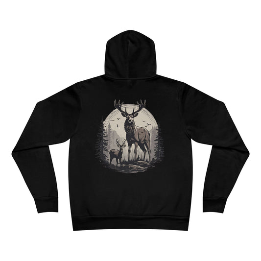 Deer Black And White El Rancho Logo Unisex Garment-Dyed Hoodie