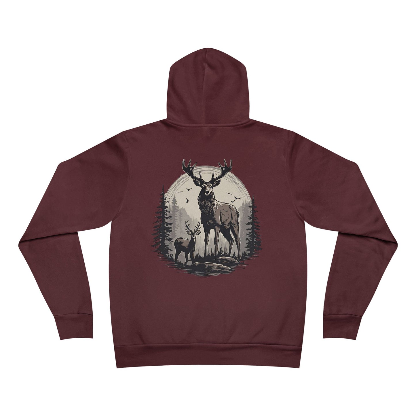 Deer Black And White El Rancho Logo Unisex Garment-Dyed Hoodie