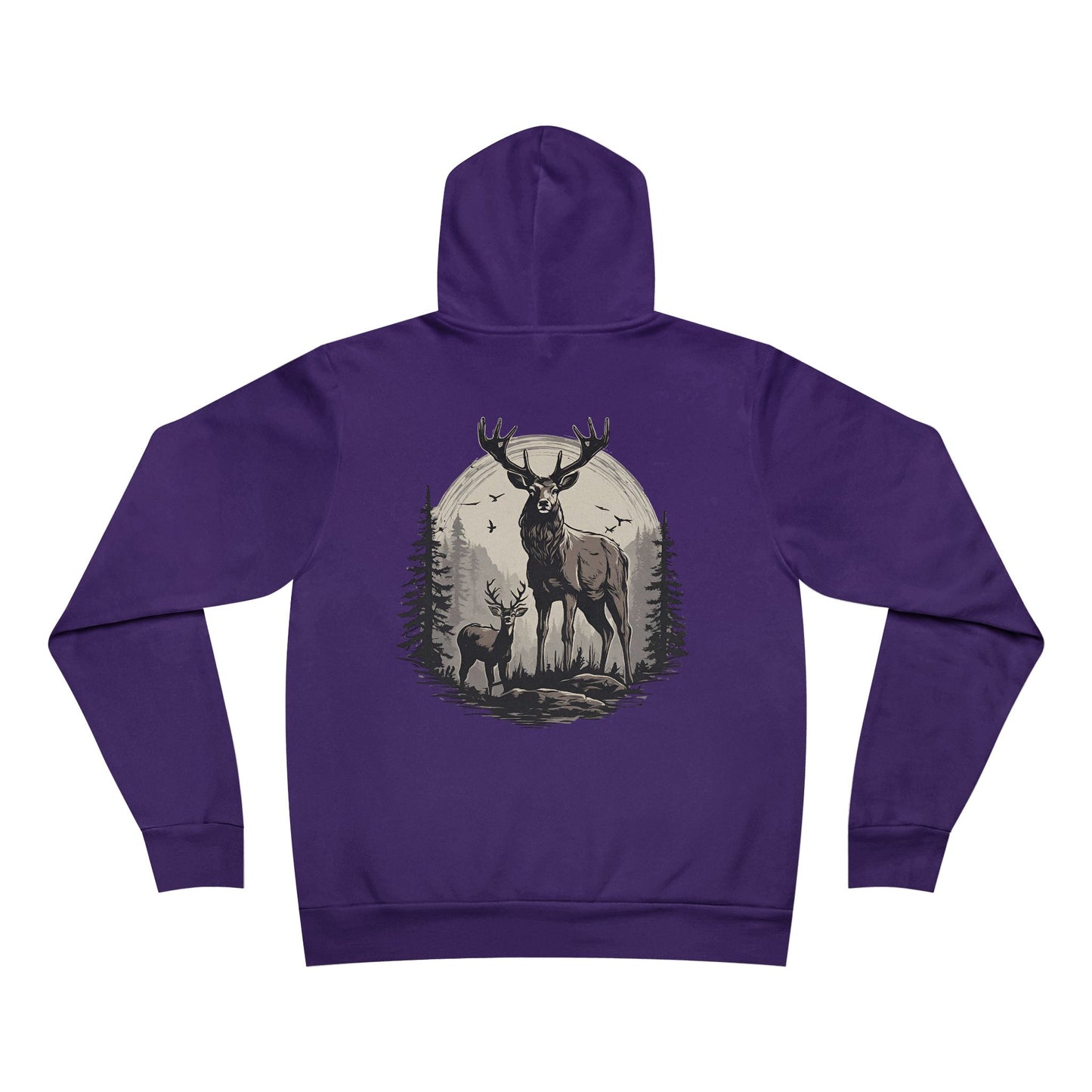 Deer Black And White El Rancho Logo Unisex Garment-Dyed Hoodie