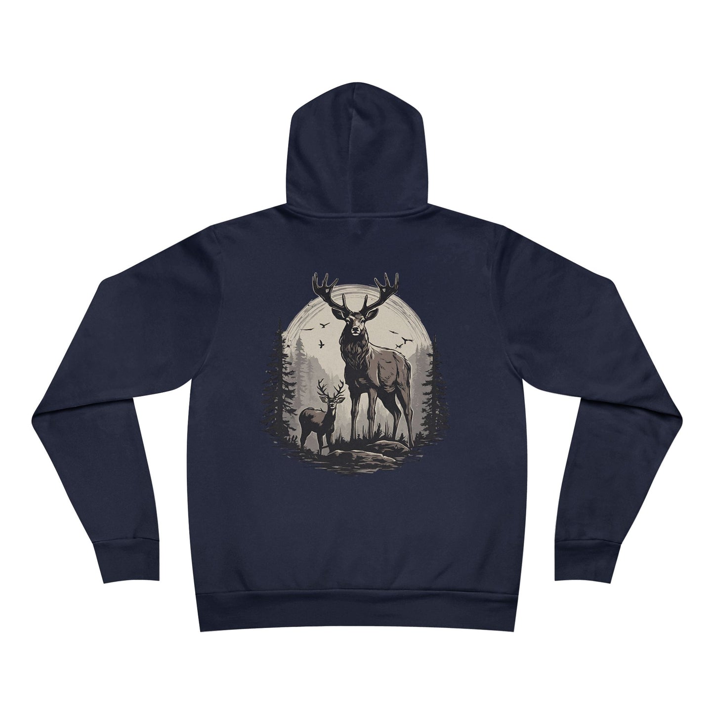 Deer Black And White El Rancho Logo Unisex Garment-Dyed Hoodie