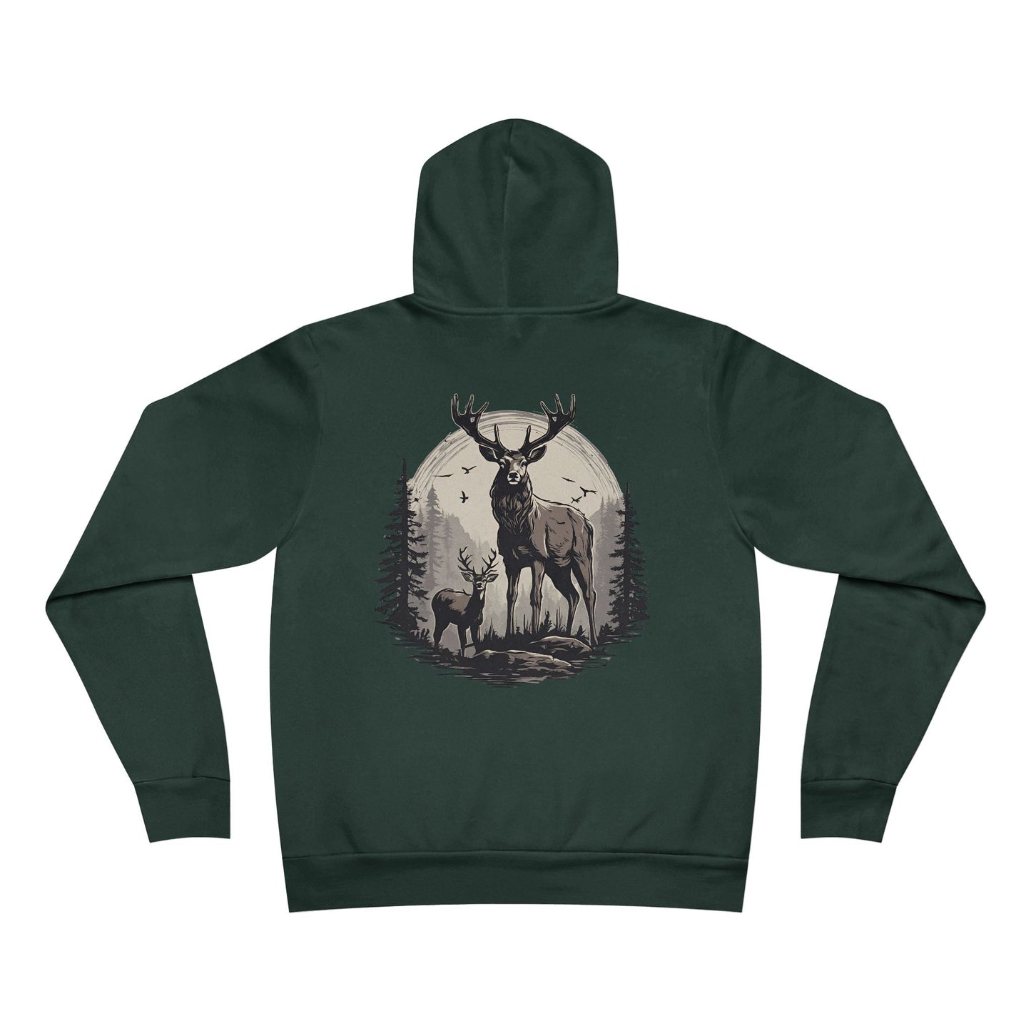 Deer Black And White El Rancho Logo Unisex Garment-Dyed Hoodie