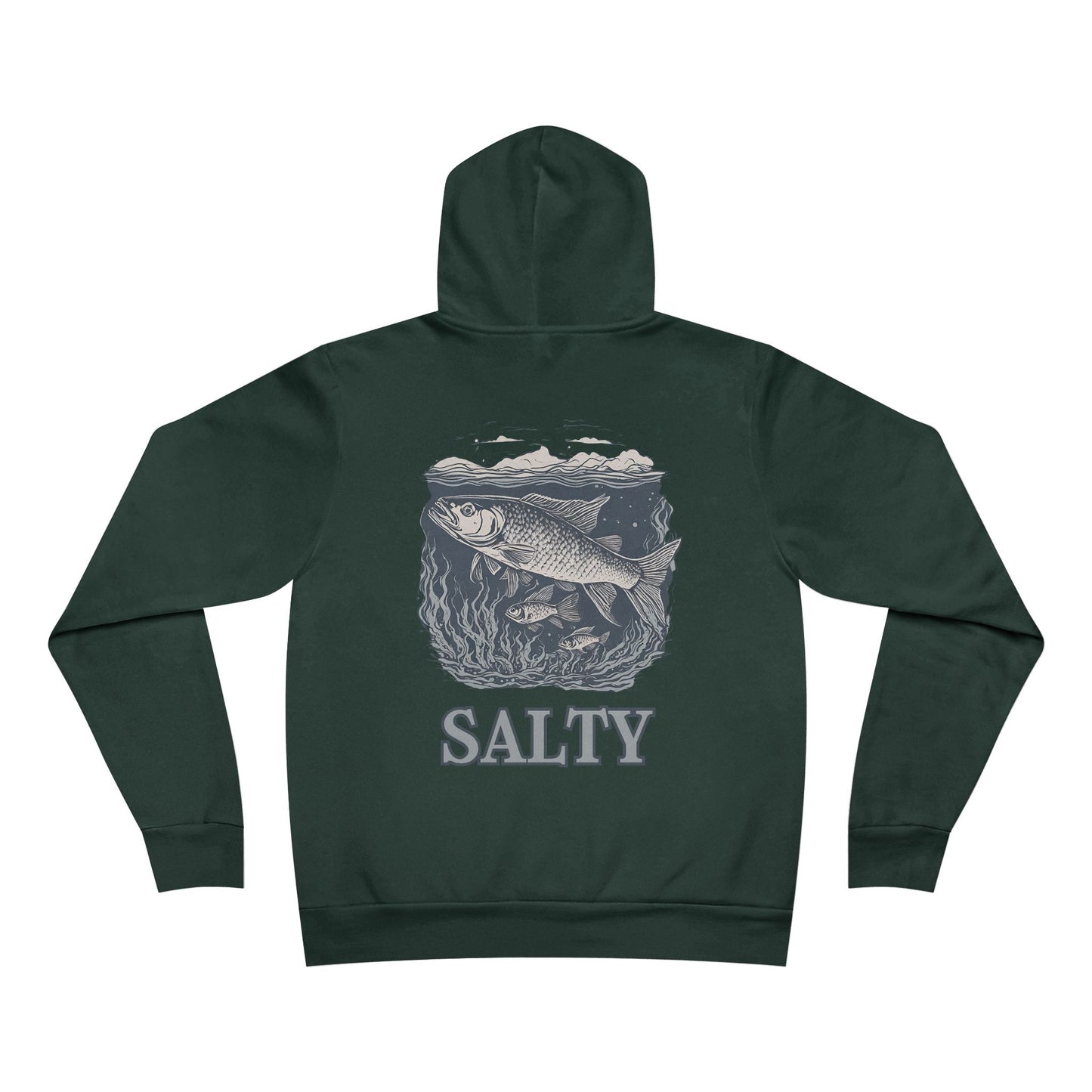 Salty Fish El Rancho Logo Unisex Garment-Dyed Hoodie