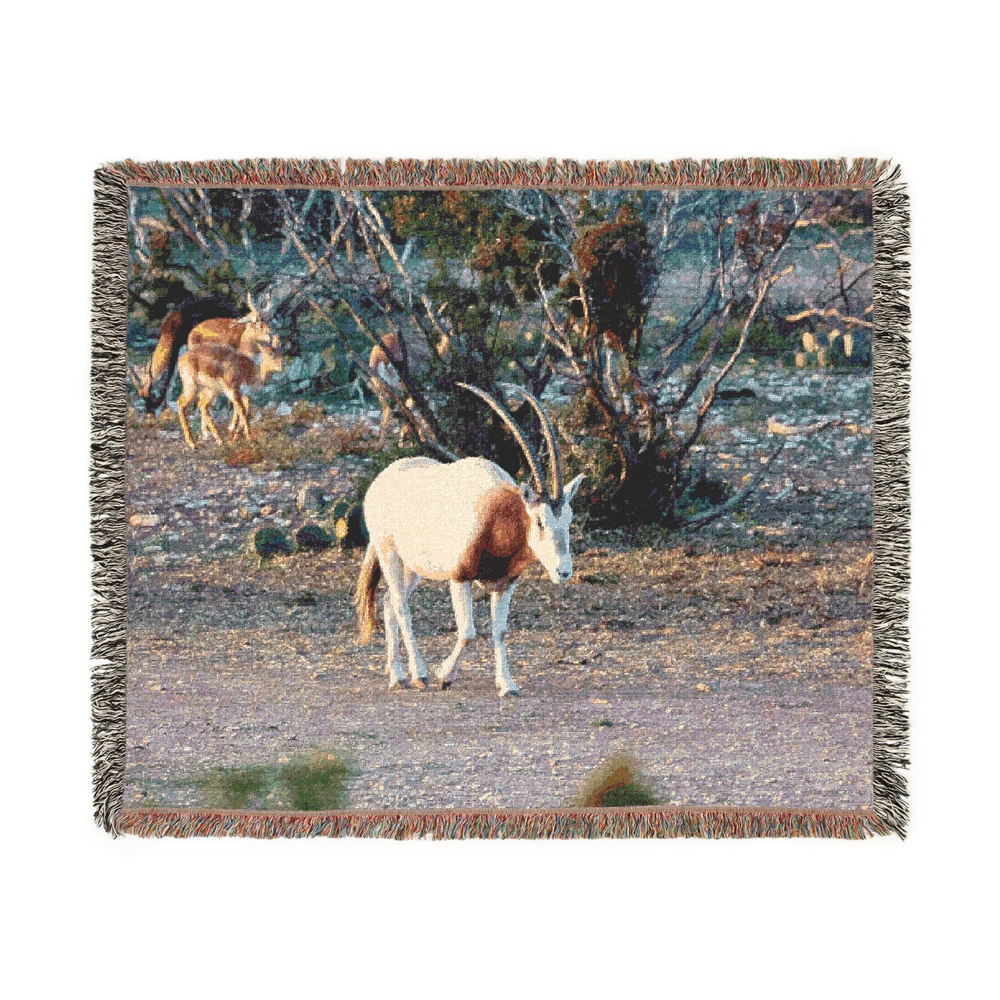 El Rancho Oryx Woven Blanket