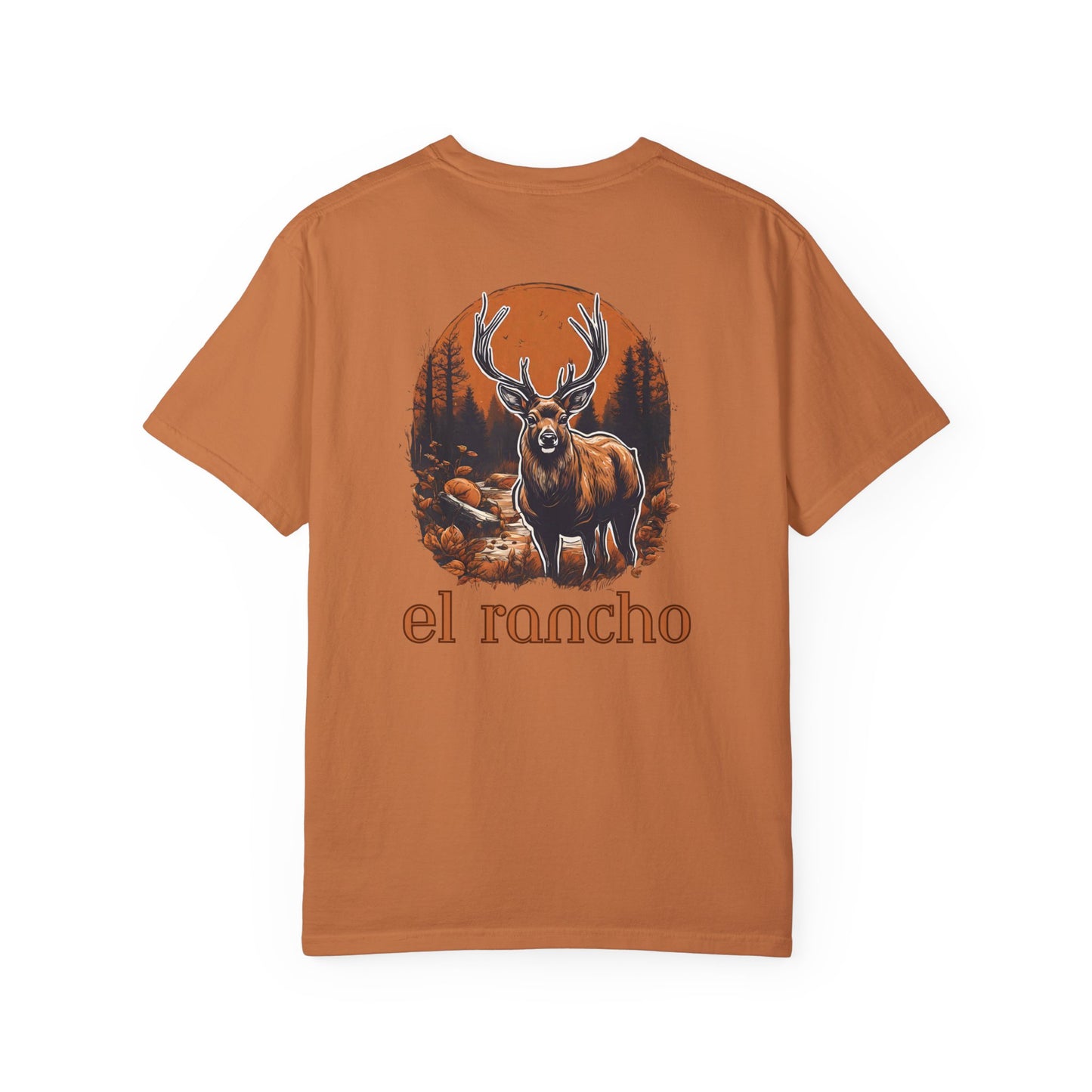 Deer Orange El Rancho Black Logo T-shirt