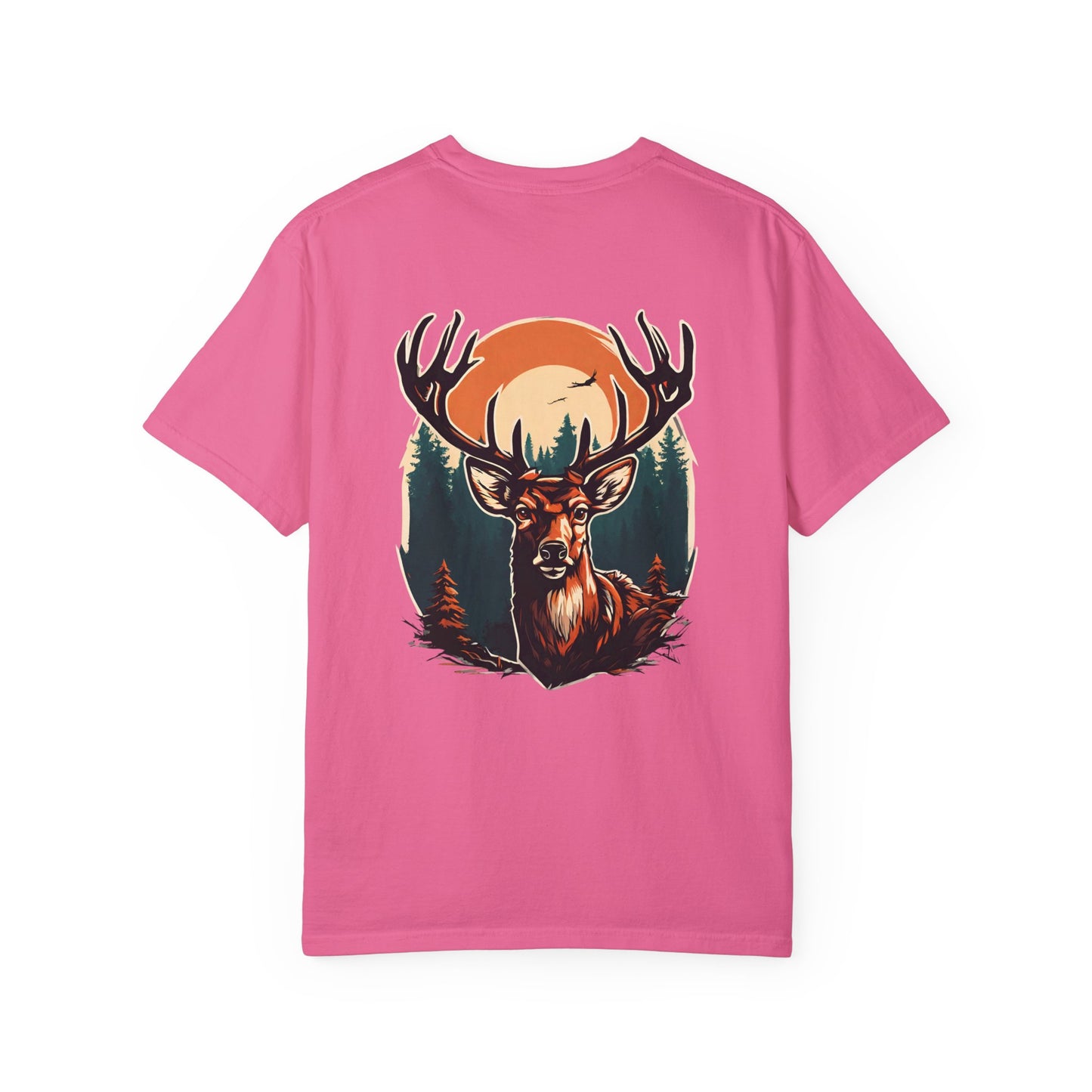 Deer With Sunset El Rancho Black Logo T-shirt