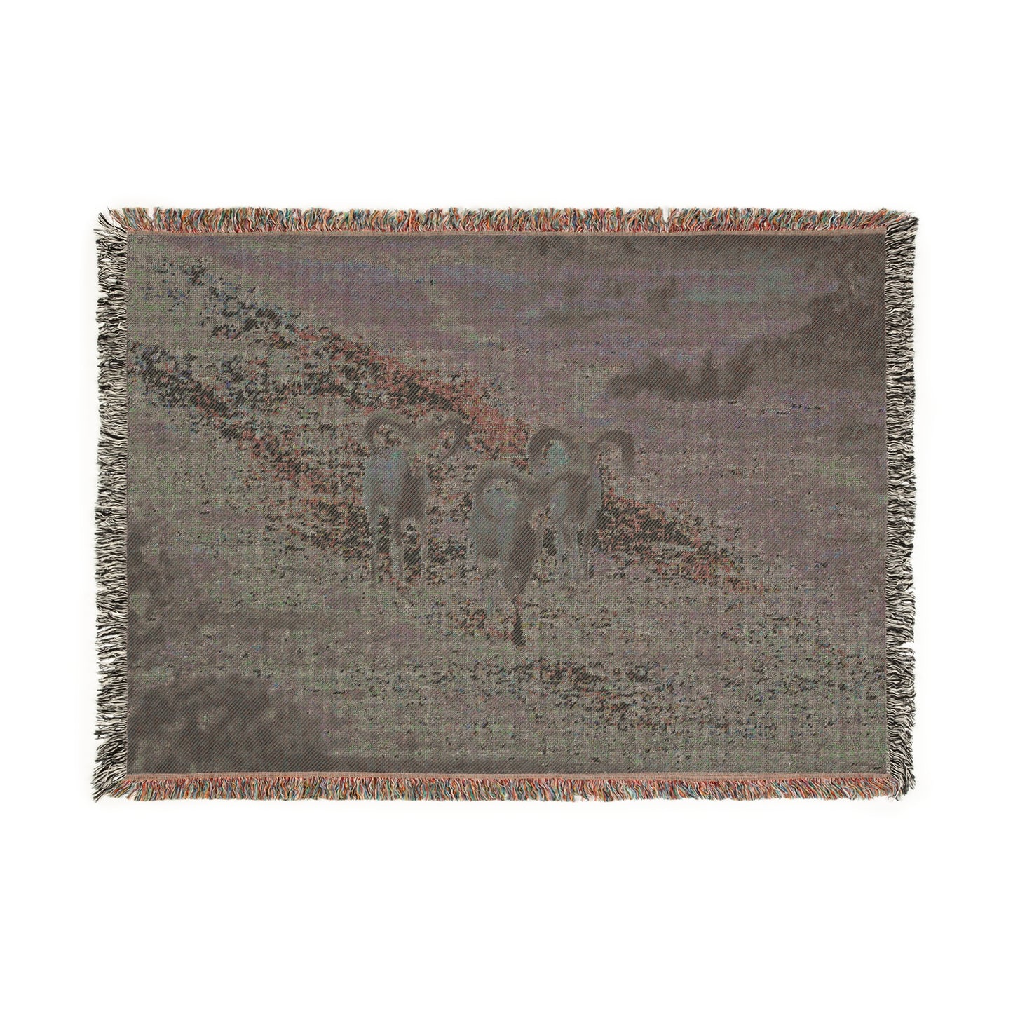 Copy of El Rancho Red Sheep Woven Blanket