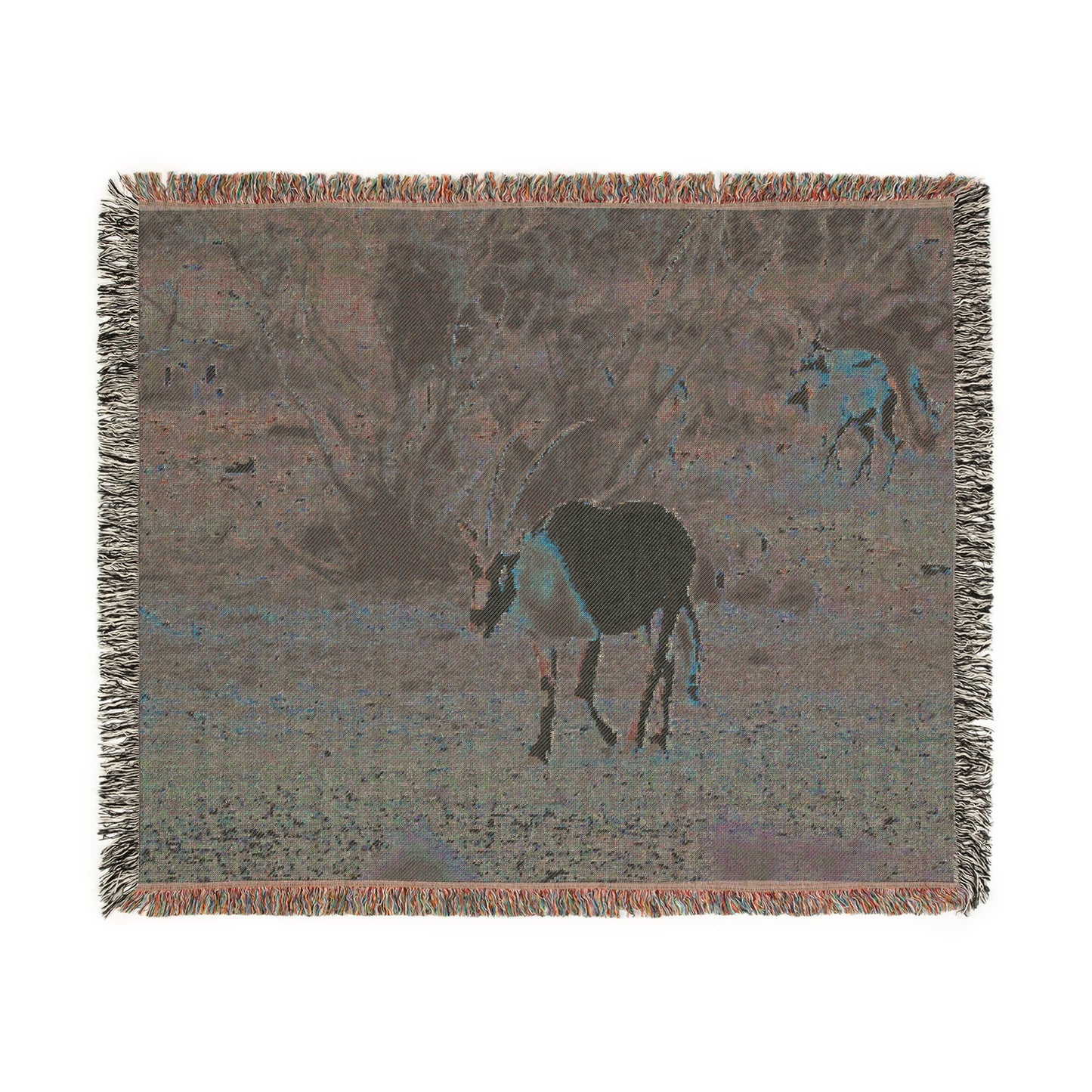 El Rancho Oryx Woven Blanket